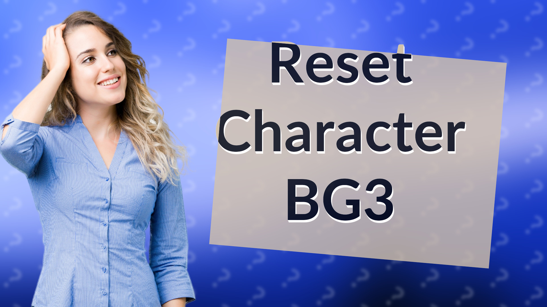 Reset Character BG3