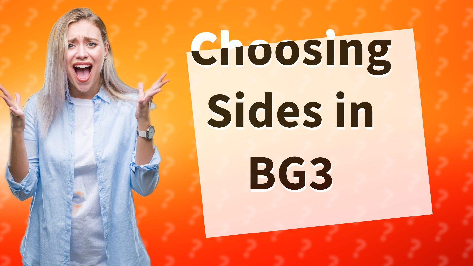 Choosing Sides in BG3