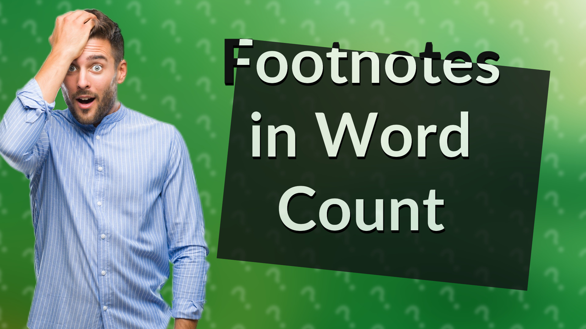 Footnotes in Word Count