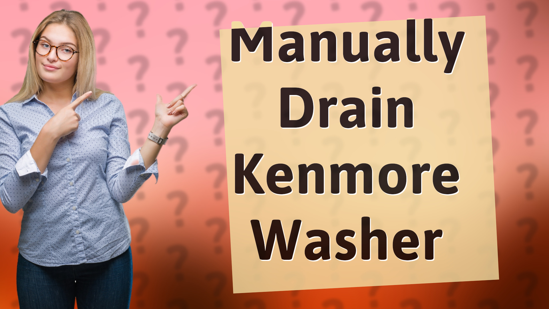 Manually Drain Kenmore Washer