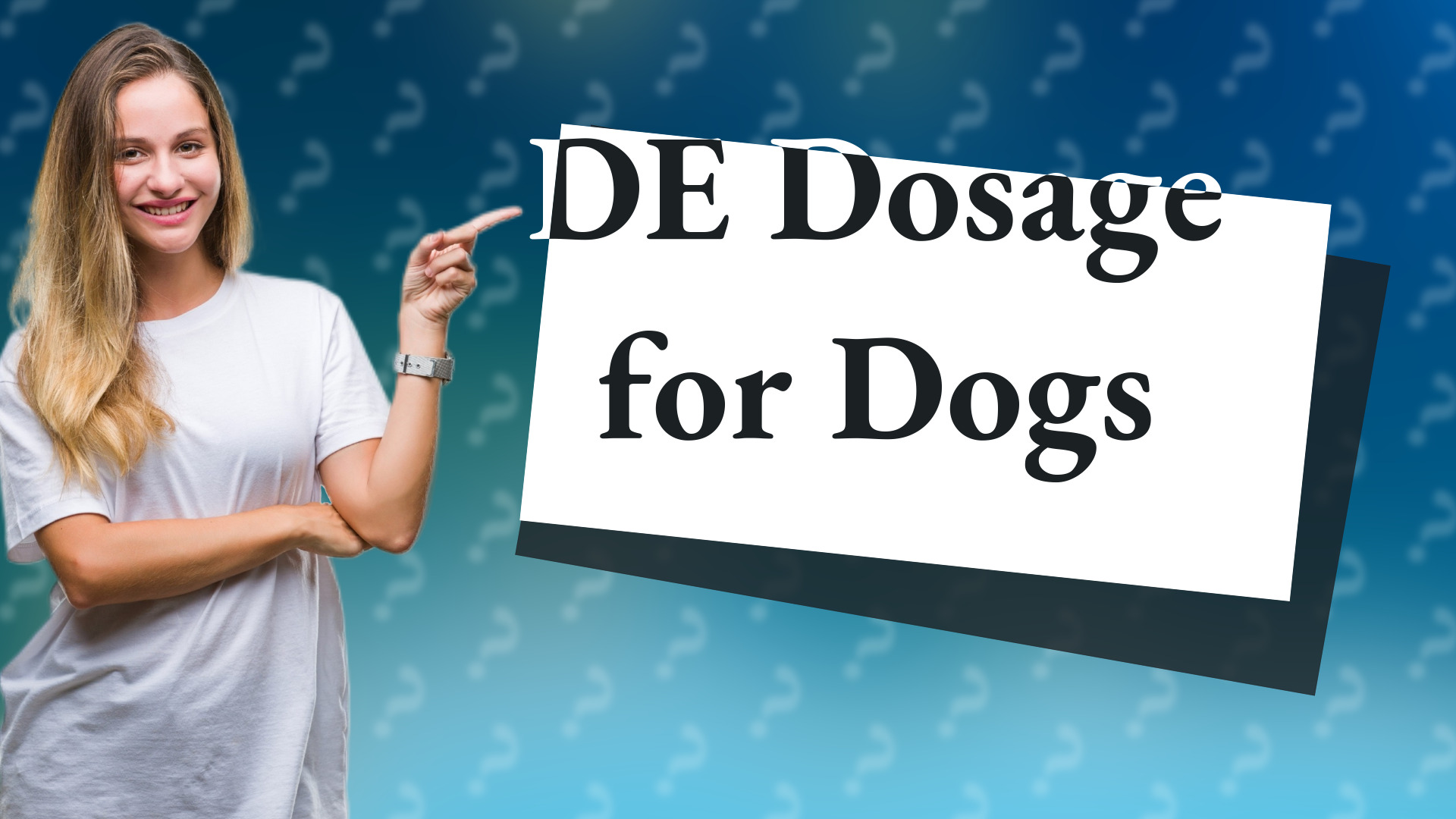 DE Dosage for Dogs