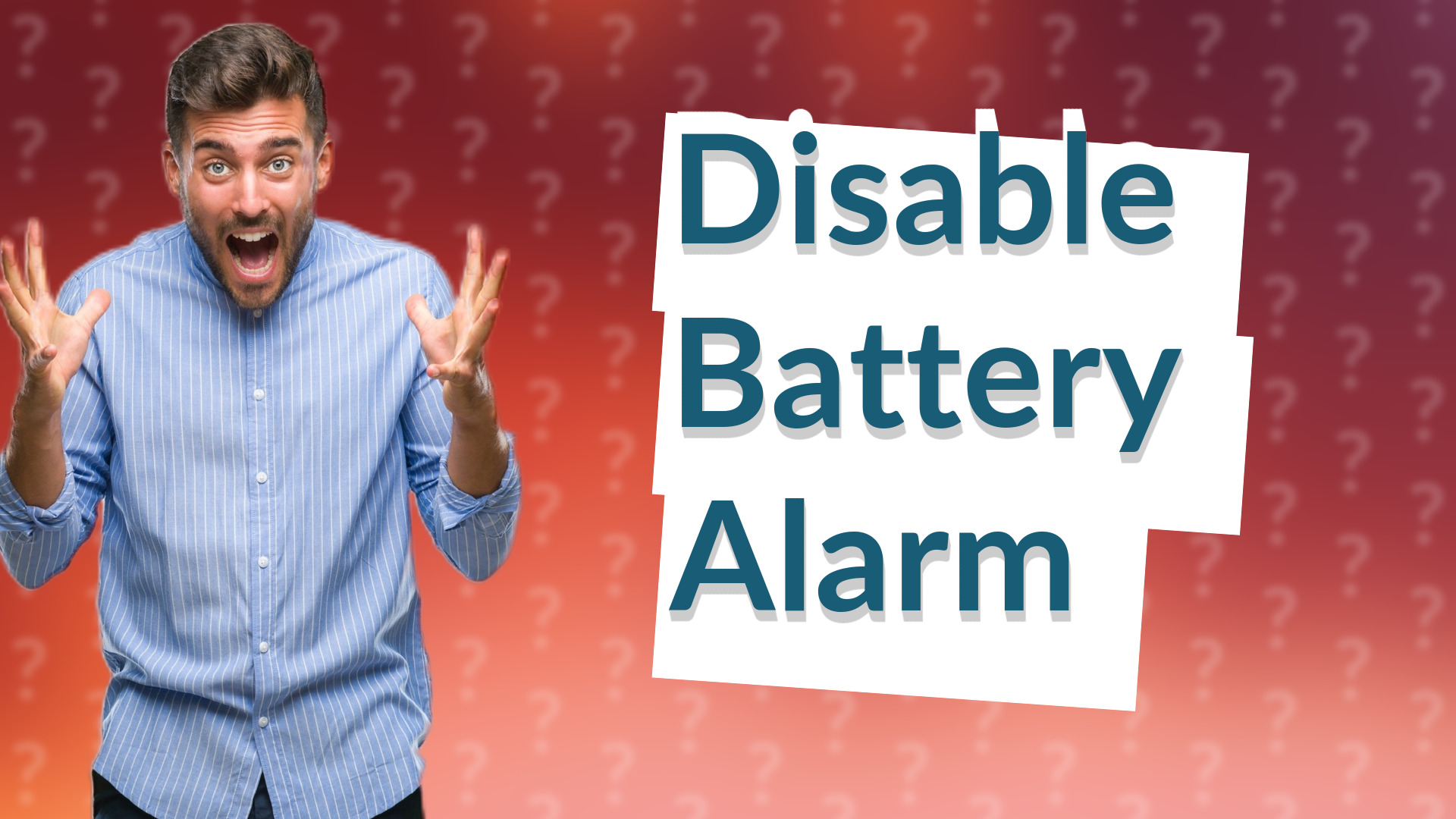 Disable Battery Alarm
