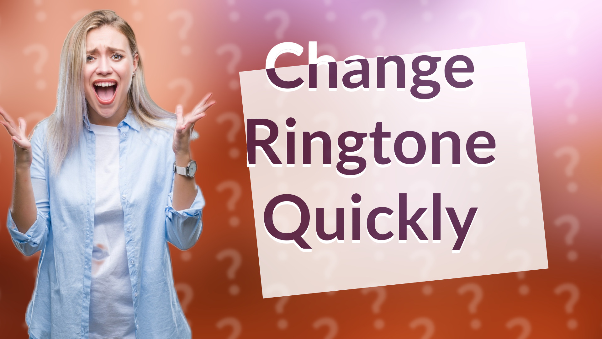 Change Ringtone Quickly