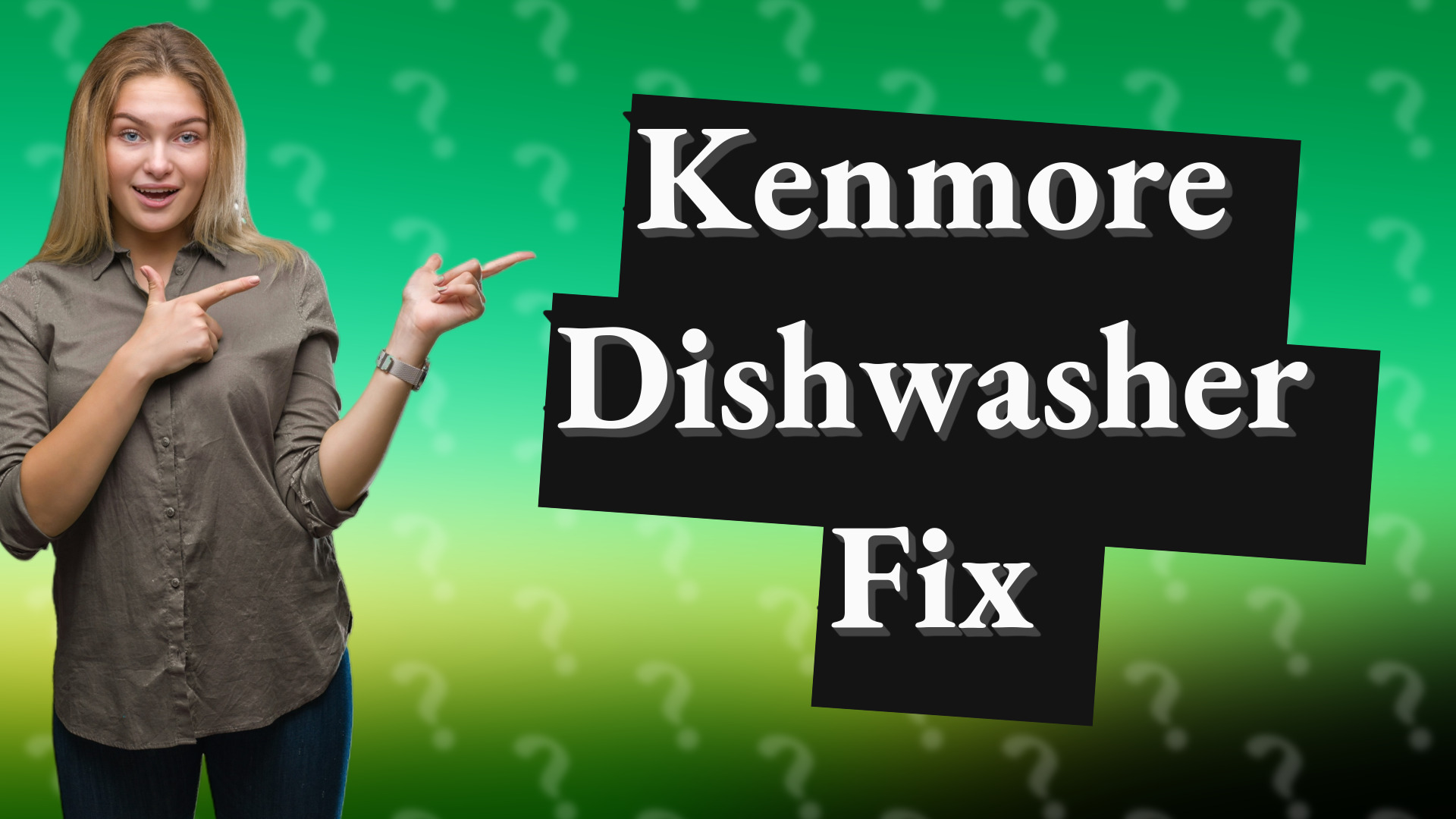 Kenmore Dishwasher Fix
