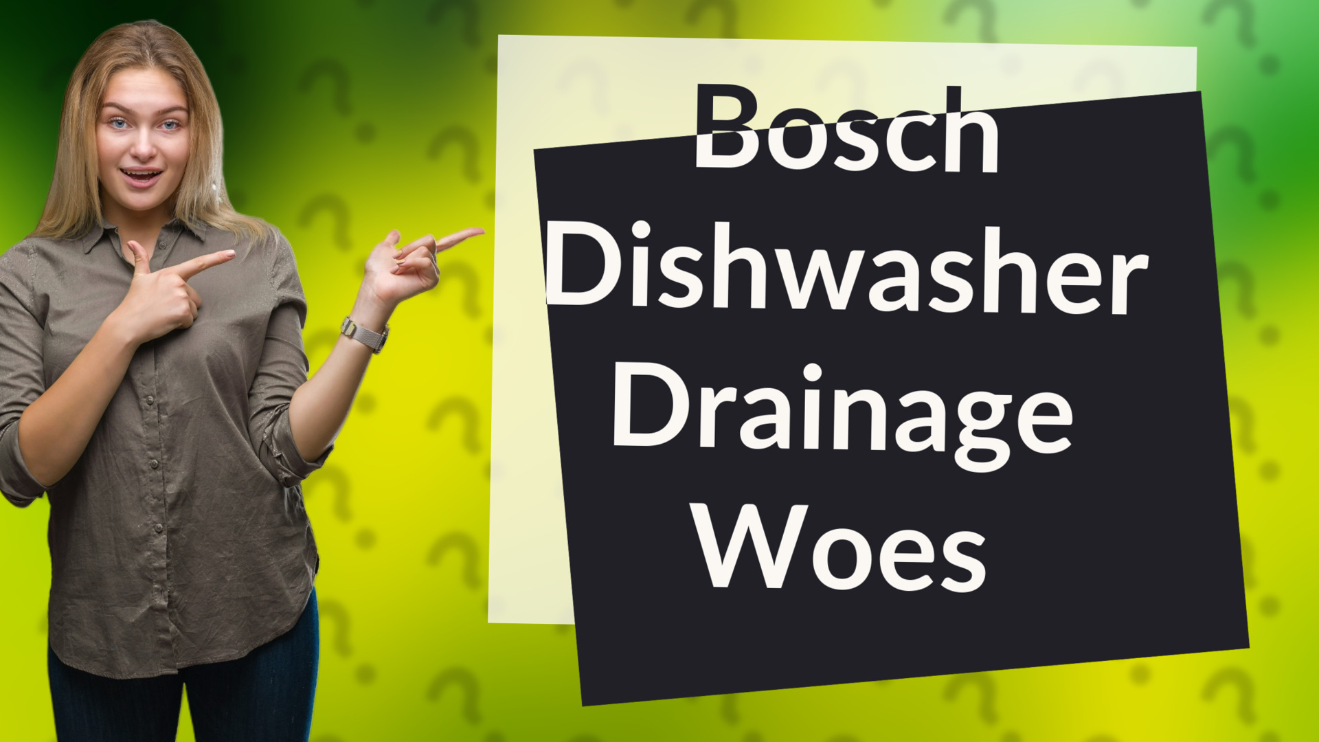 Bosch Dishwasher Drainage Woes