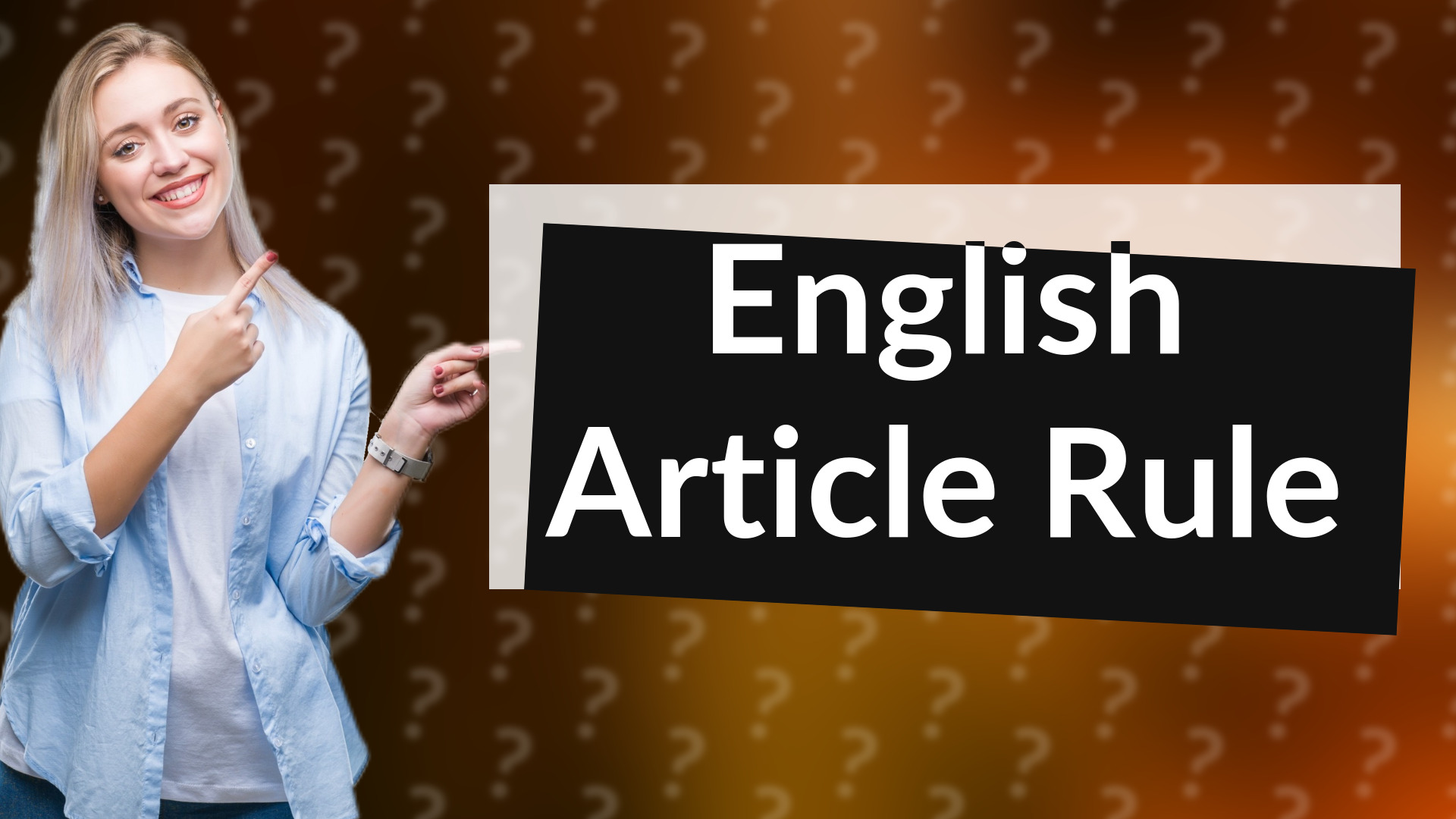 English Article Rule