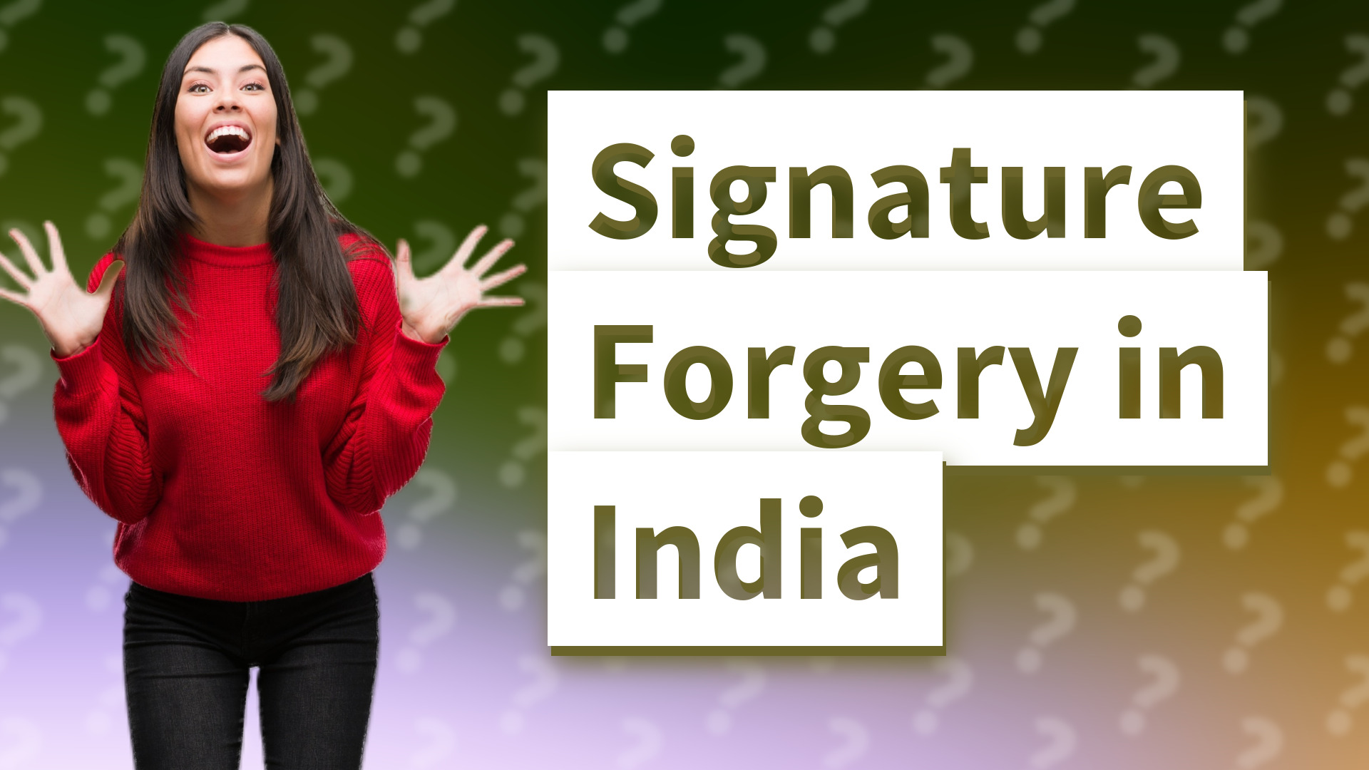 Signature Forgery in India