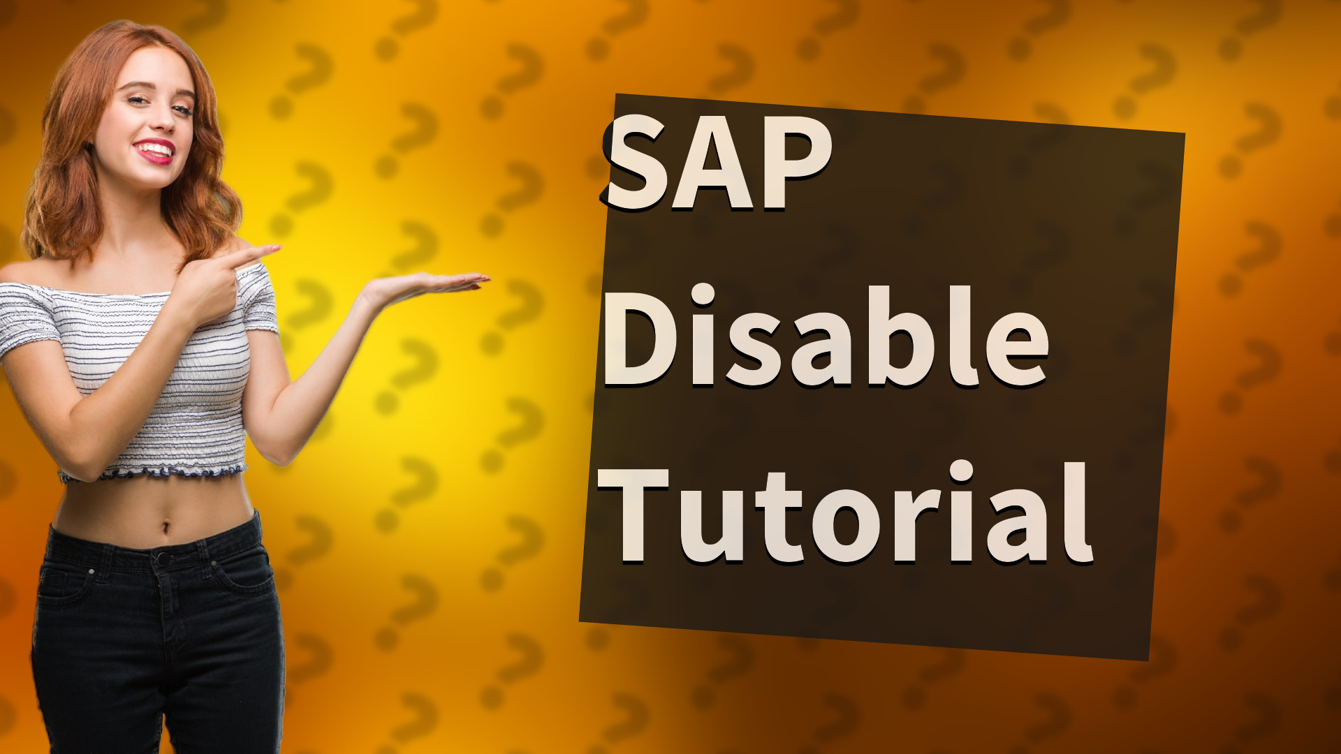 SAP Disable Tutorial