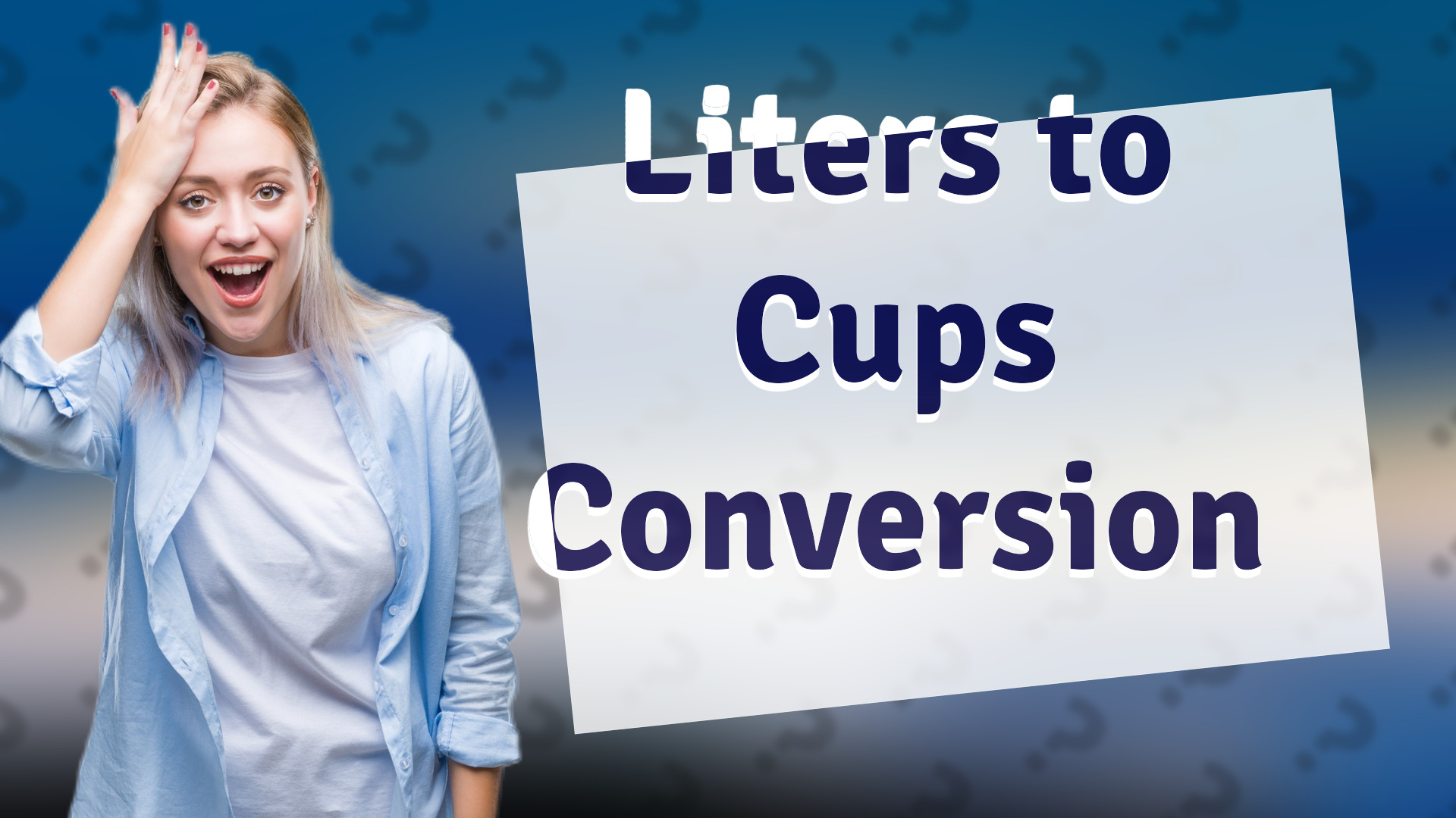 Liters to Cups Conversion