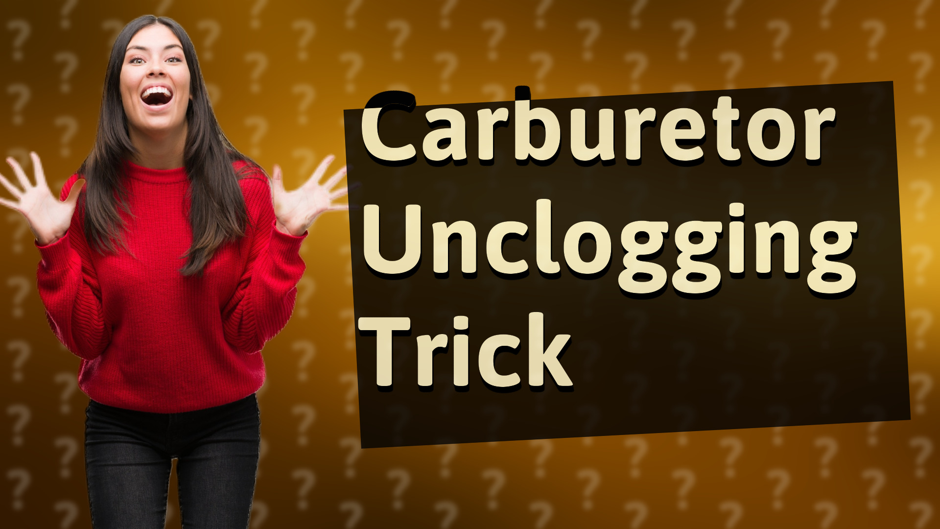 Carburetor Unclogging Trick