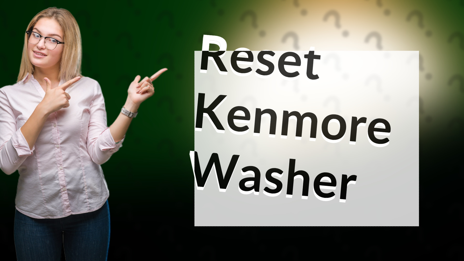 Reset Kenmore Washer