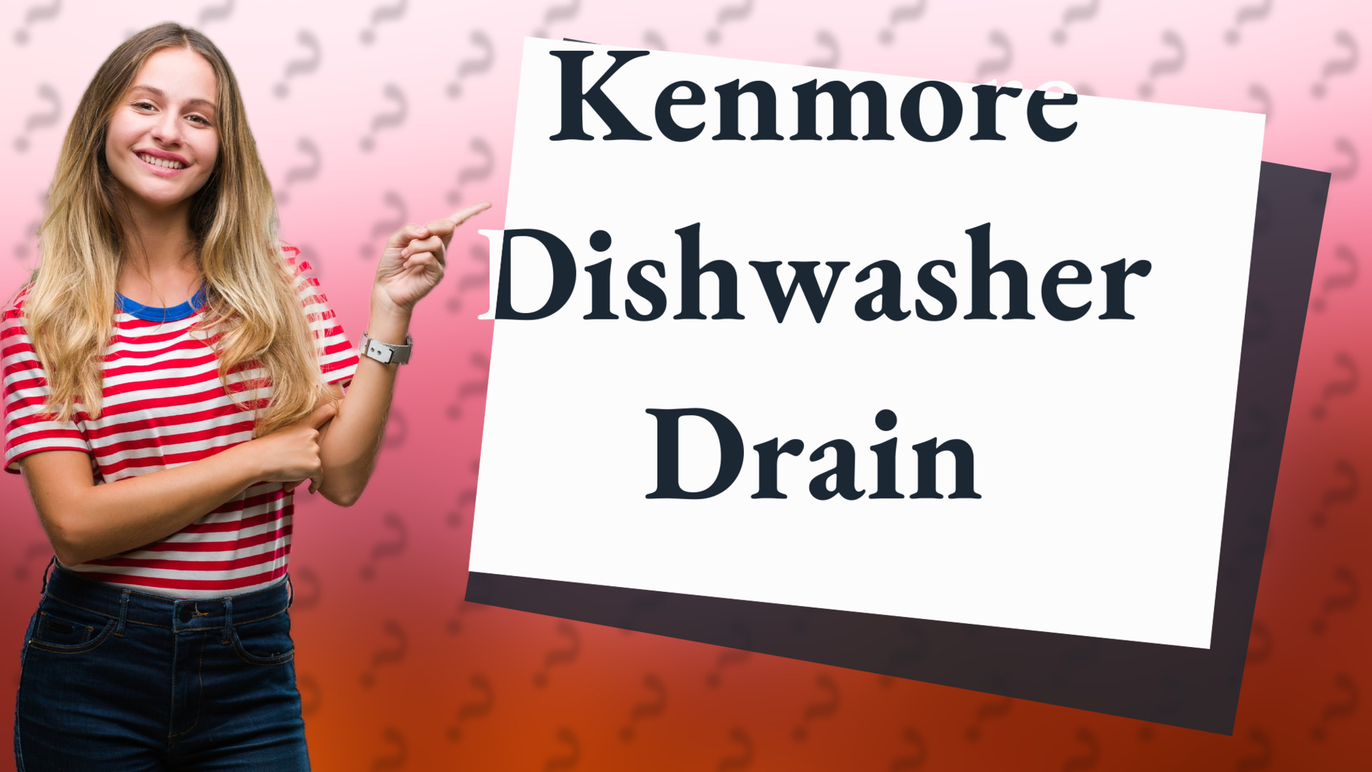 Kenmore Dishwasher Drain