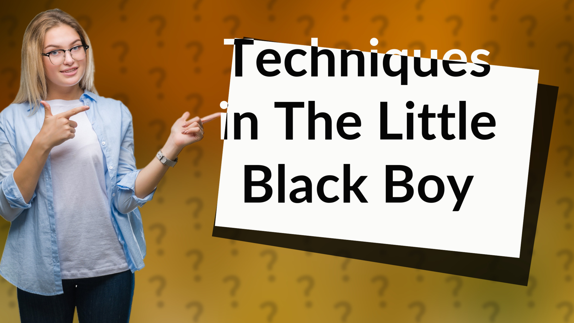 Techniques in The Little Black Boy