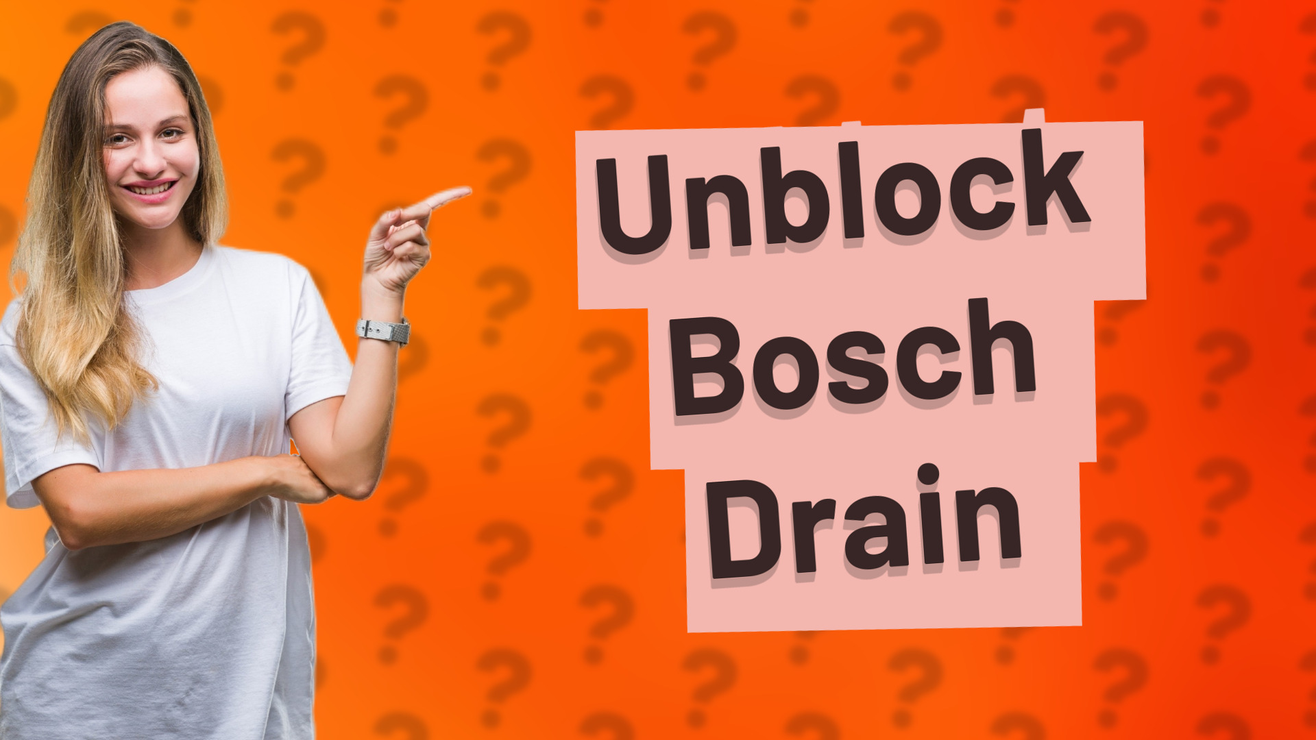 Unblock Bosch Drain