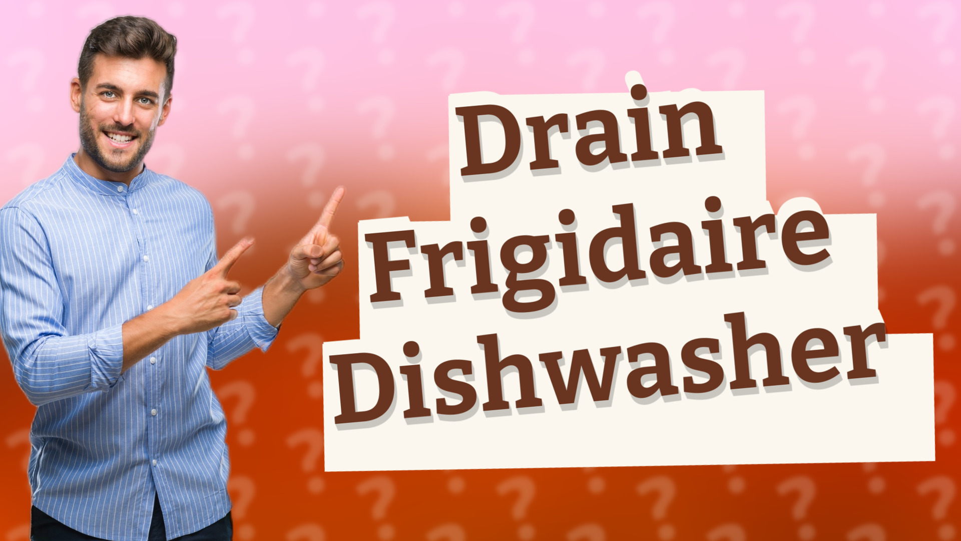 Drain Frigidaire Dishwasher