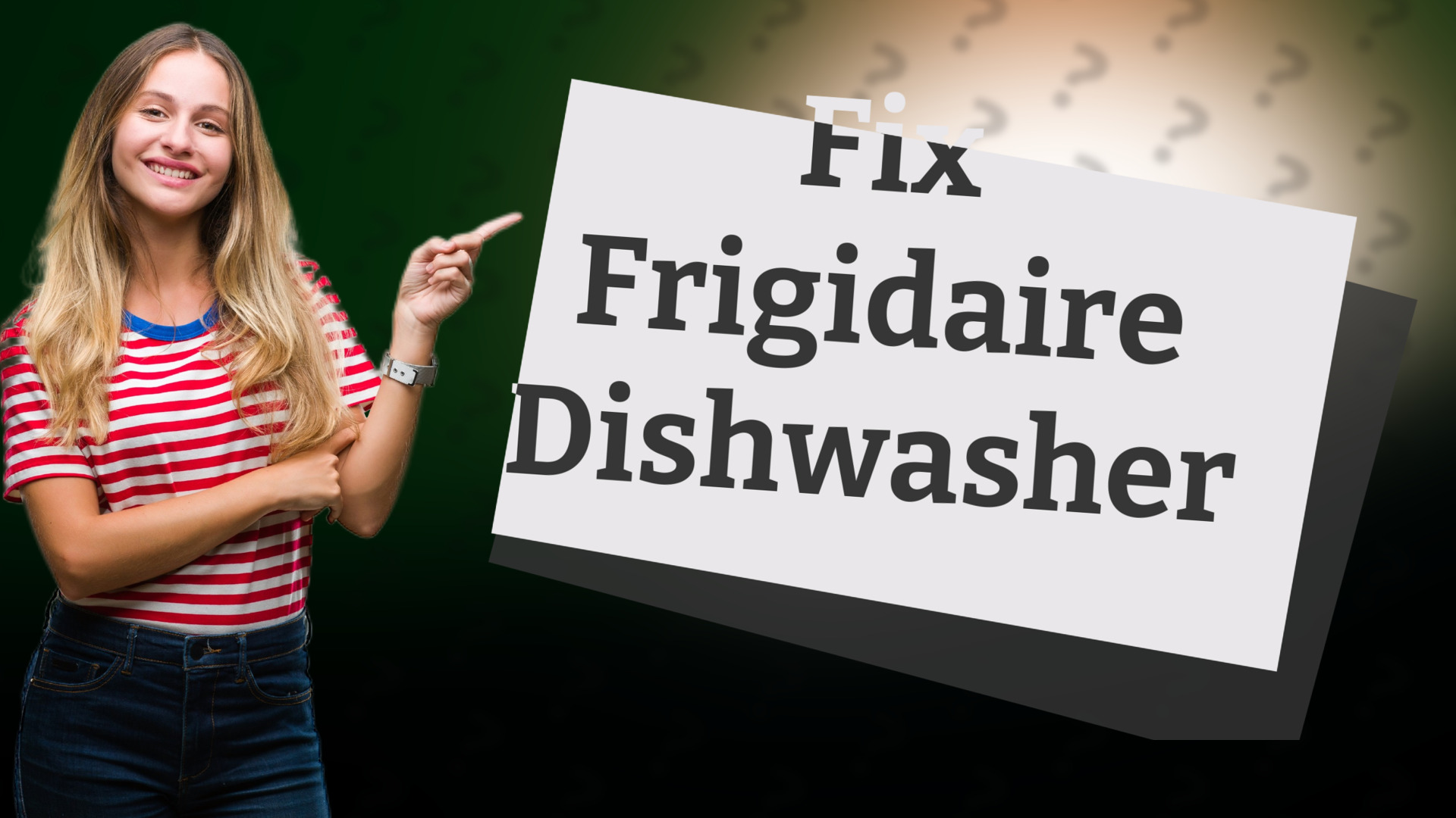 Fix Frigidaire Dishwasher