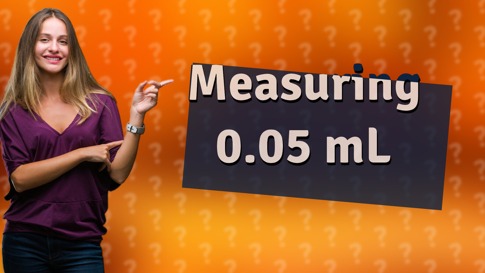 Measuring 0.05 mL