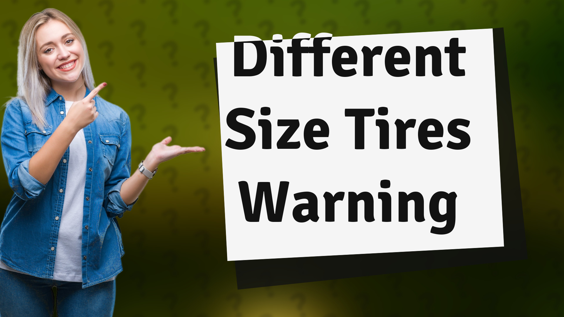 Different Size Tires Warning