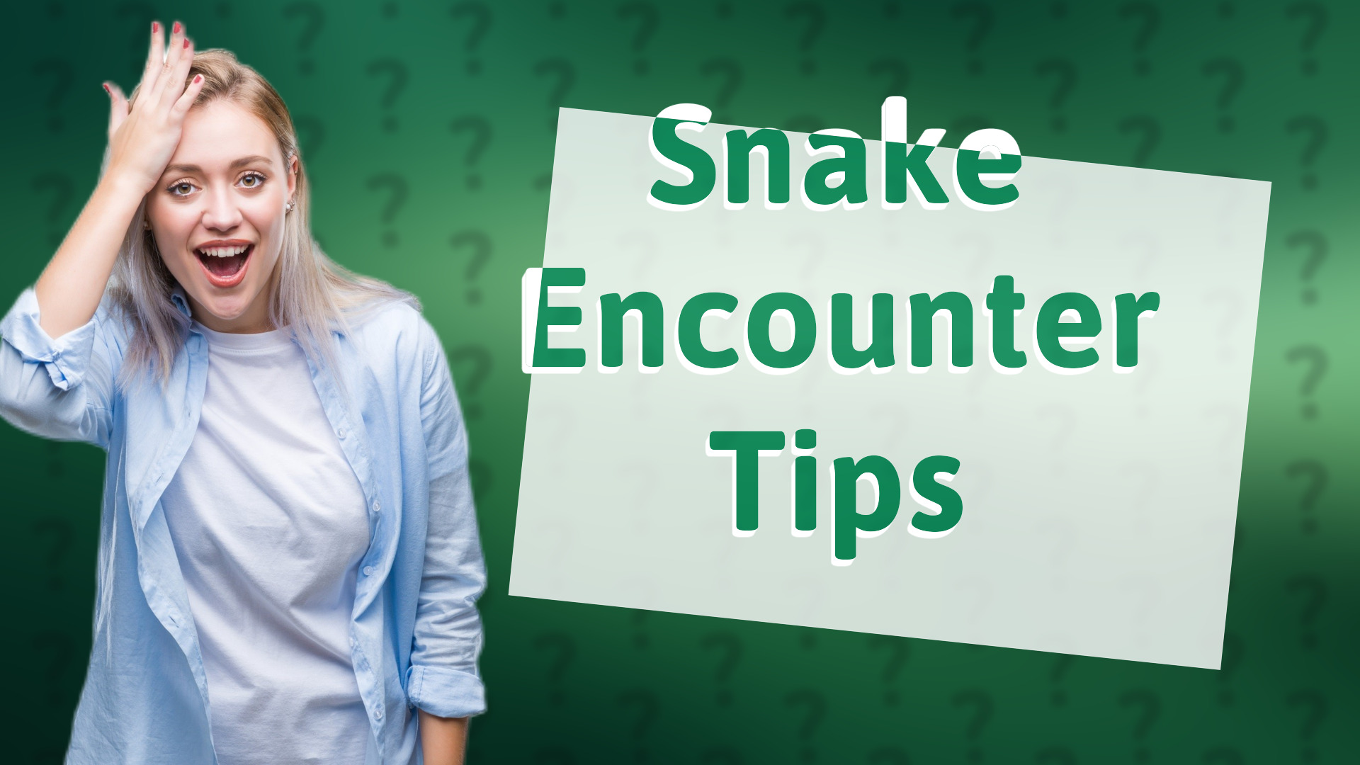 Snake Encounter Tips