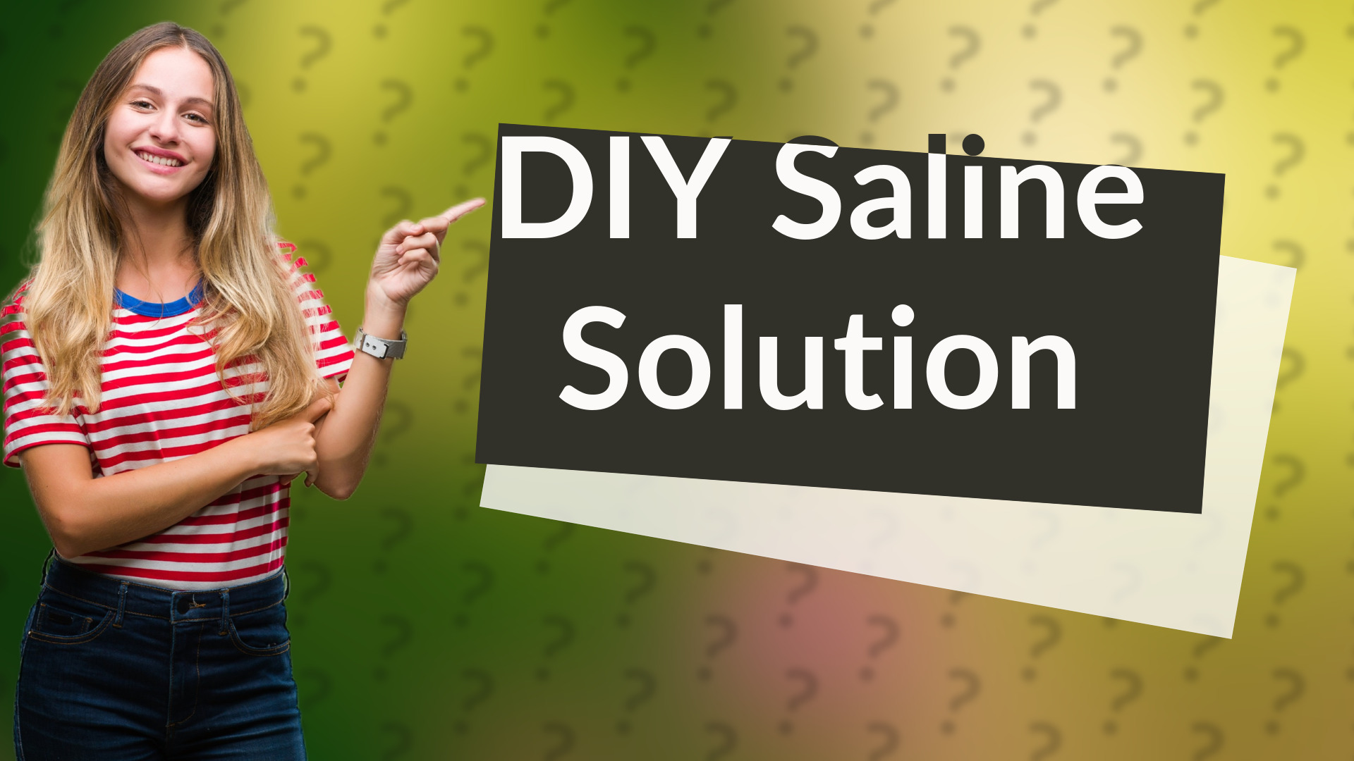 DIY Saline Solution
