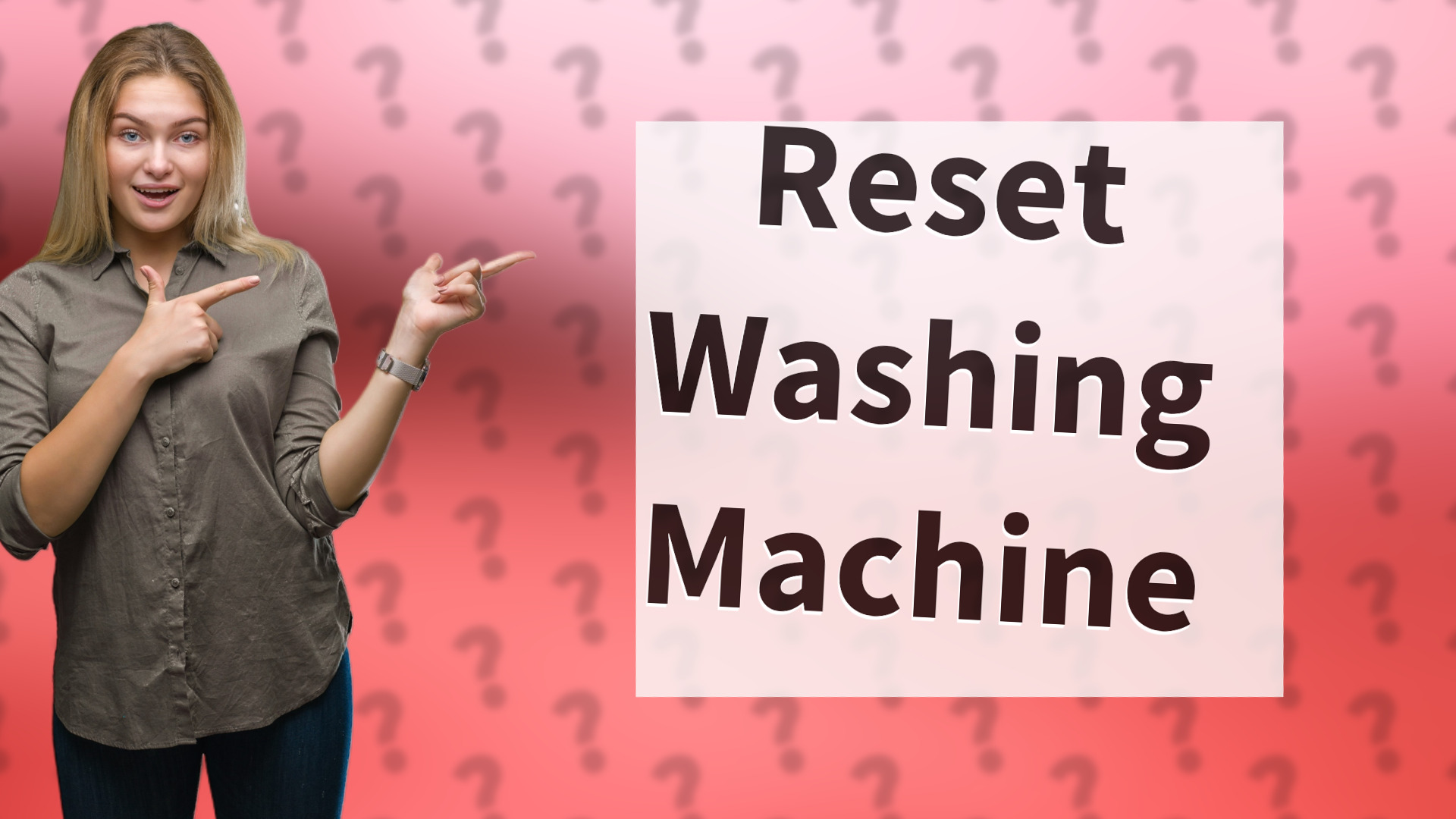 Reset Washing Machine