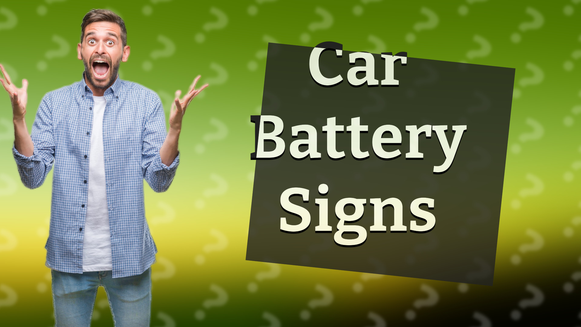 Car Battery Signs