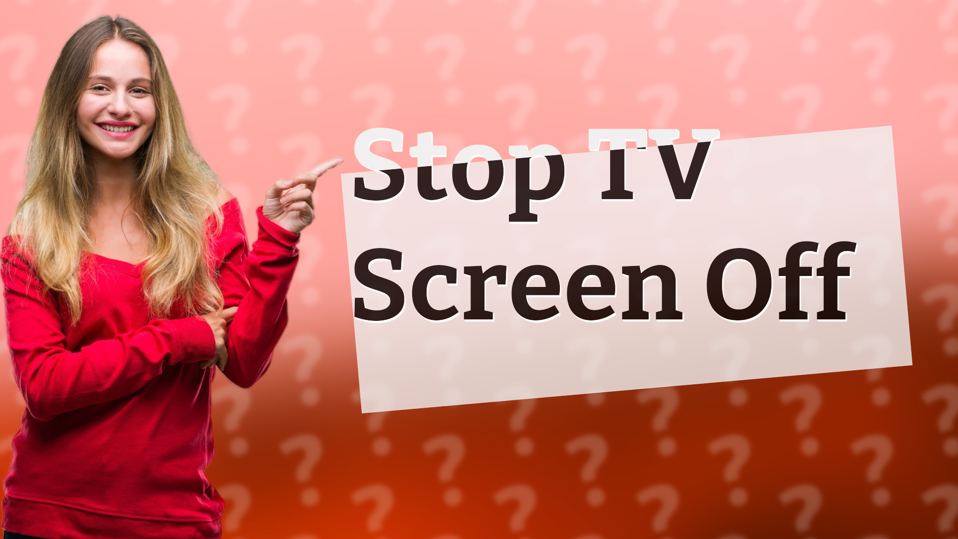 Stop TV Screen Off