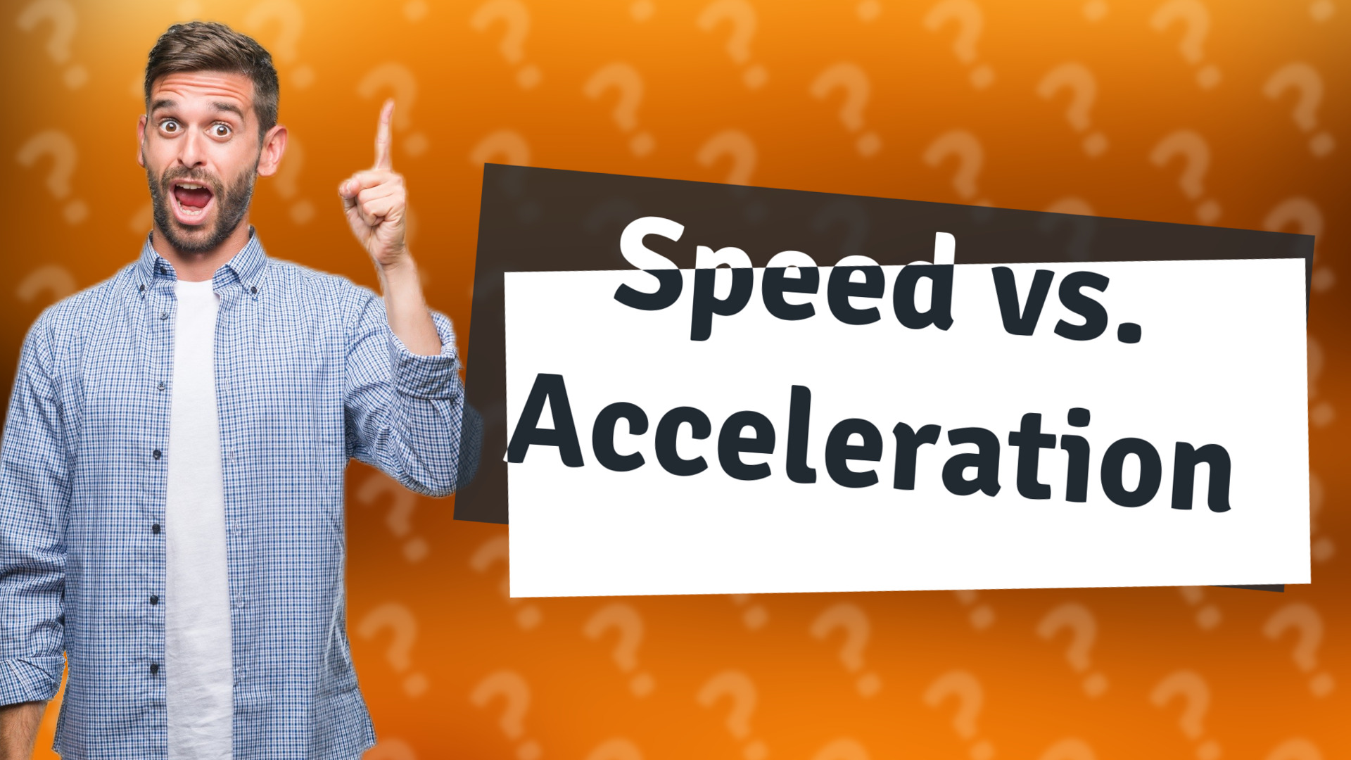 Speed vs. Acceleration
