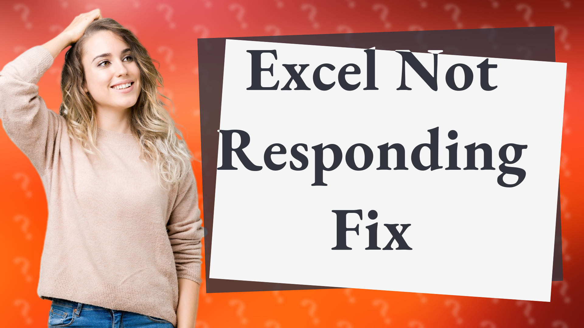 Excel Not Responding Fix