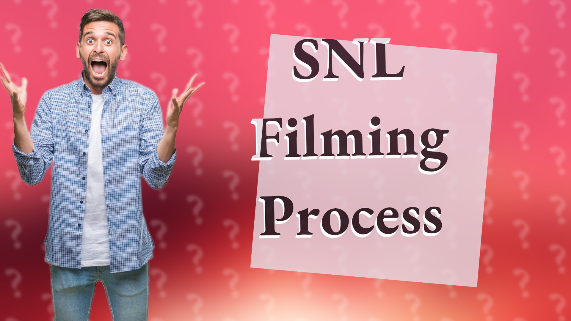 SNL Filming Process