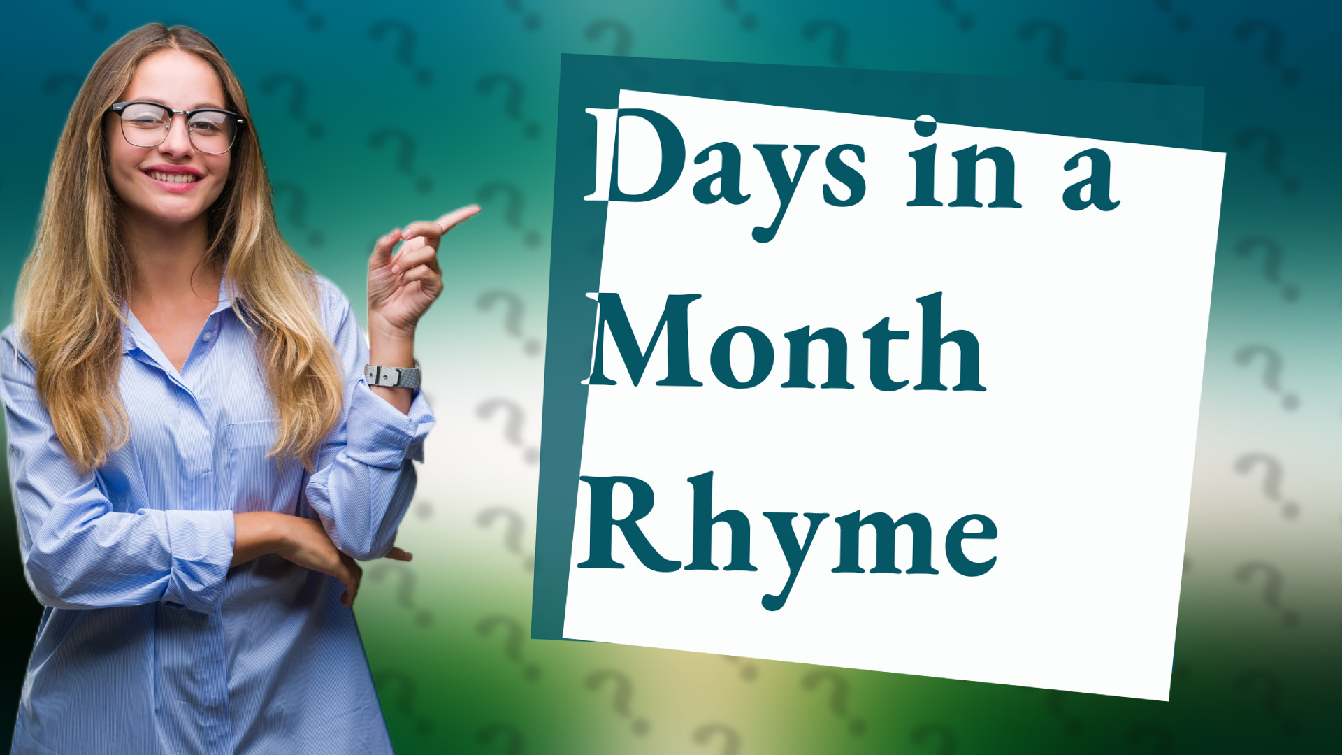 Days in a Month Rhyme