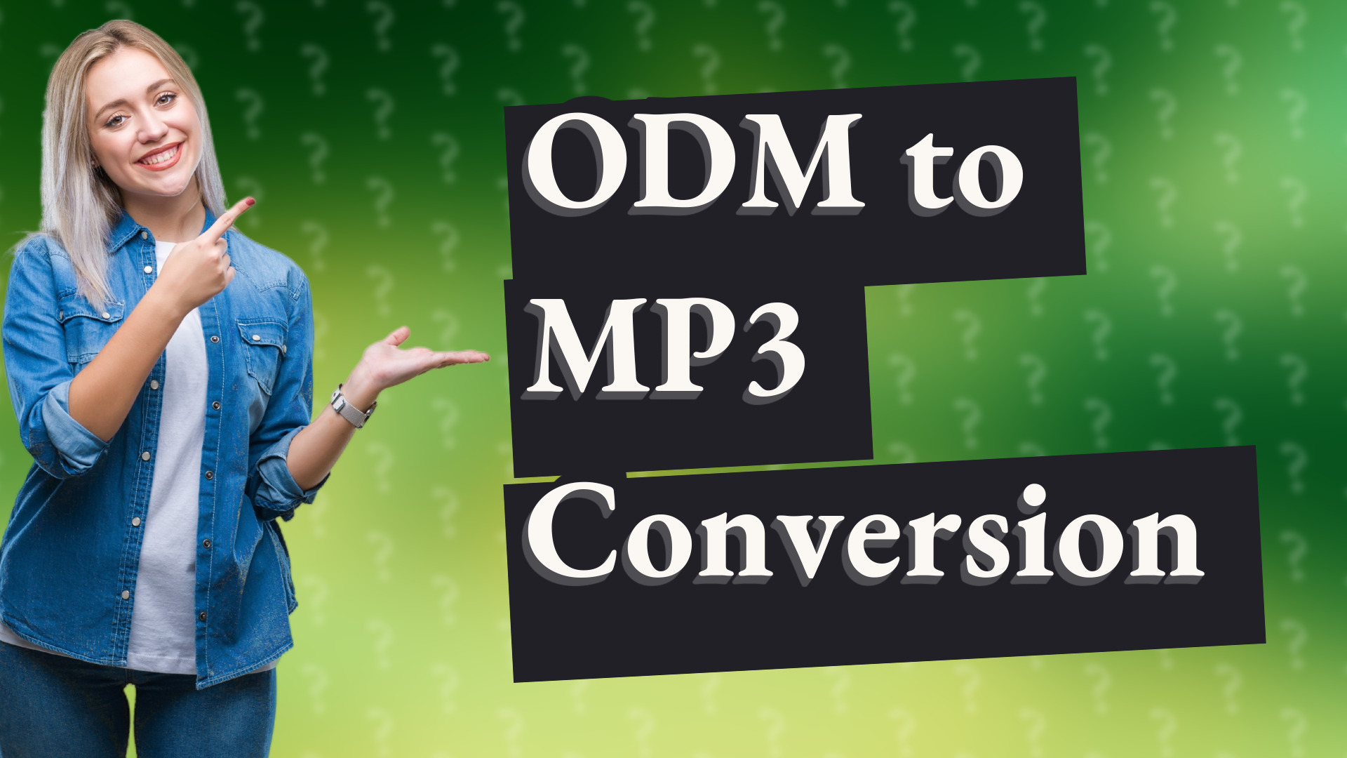 ODM to MP3 Conversion