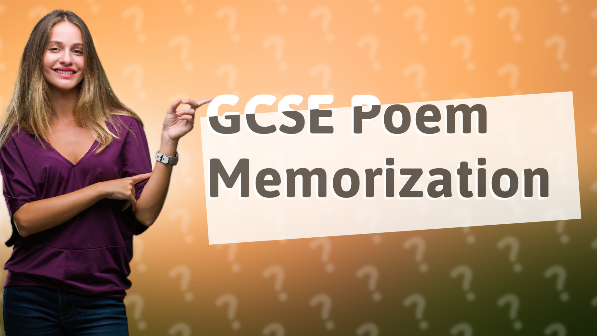 GCSE Poem Memorization