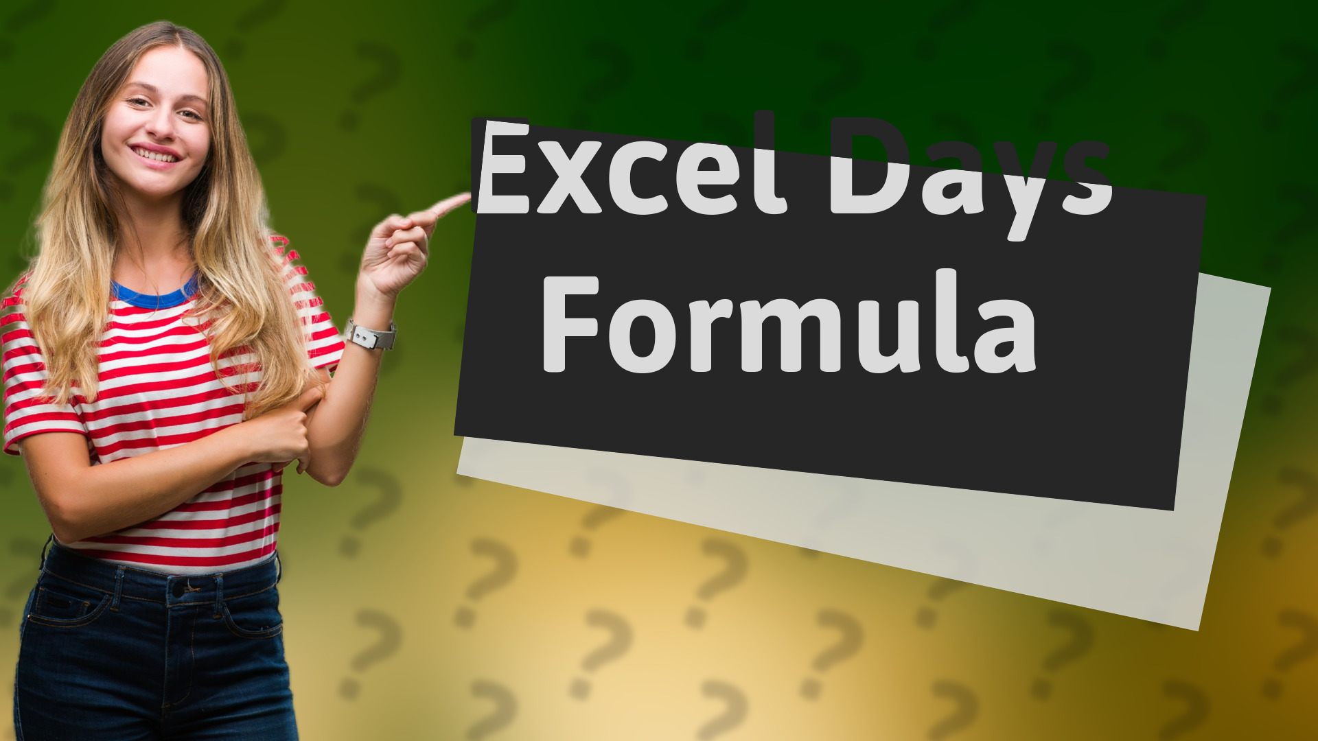 Excel Days Formula