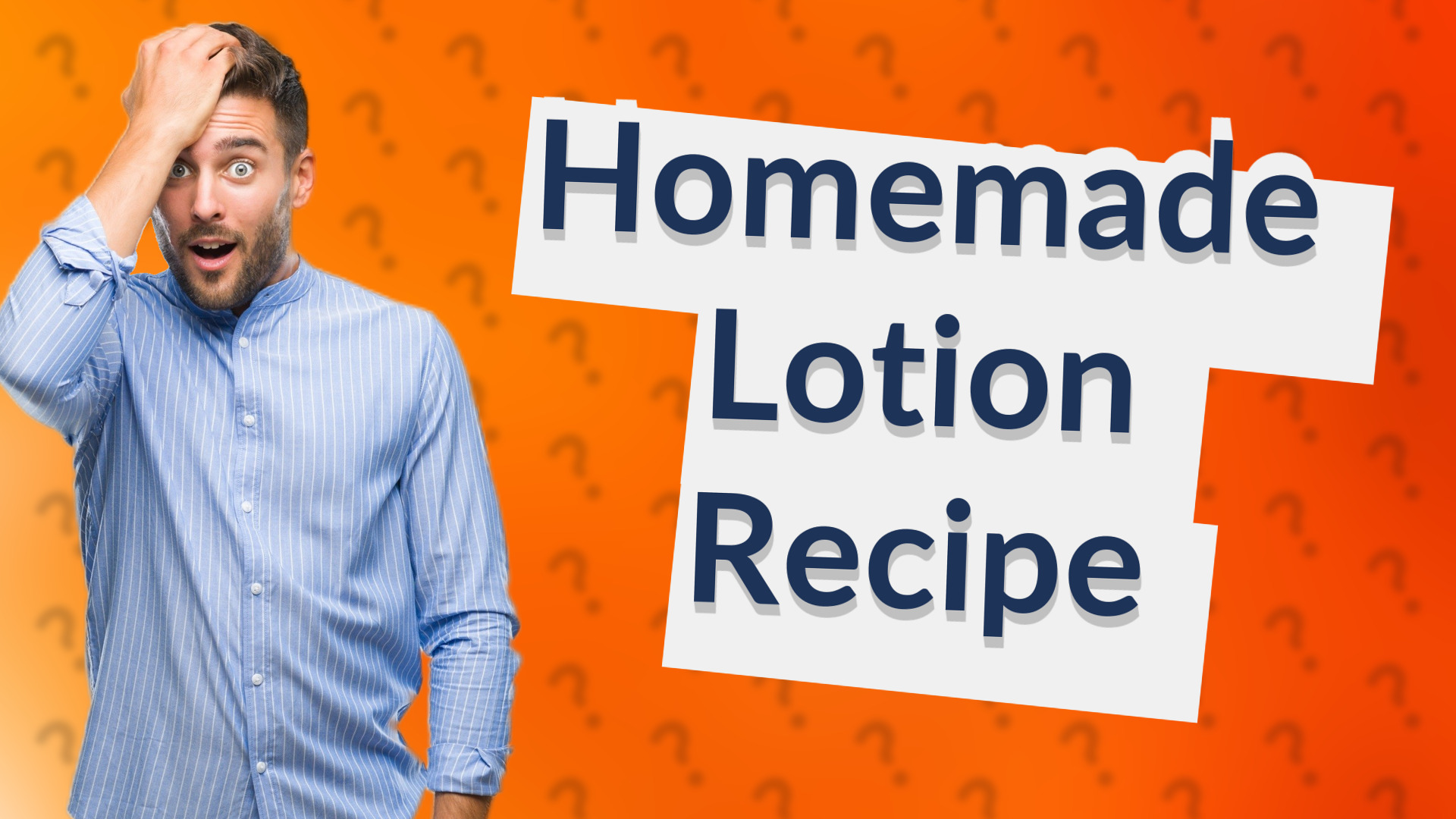 Homemade Lotion Recipe