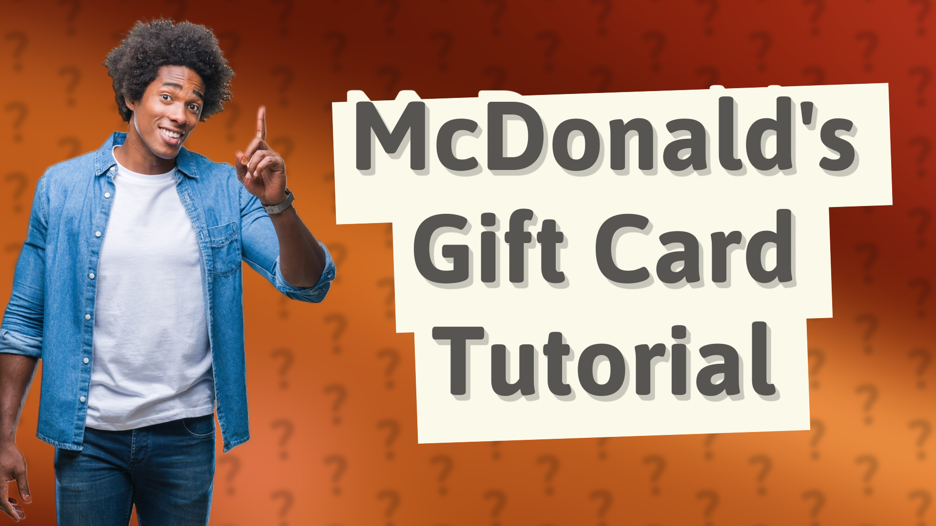 McDonald's Gift Card Tutorial