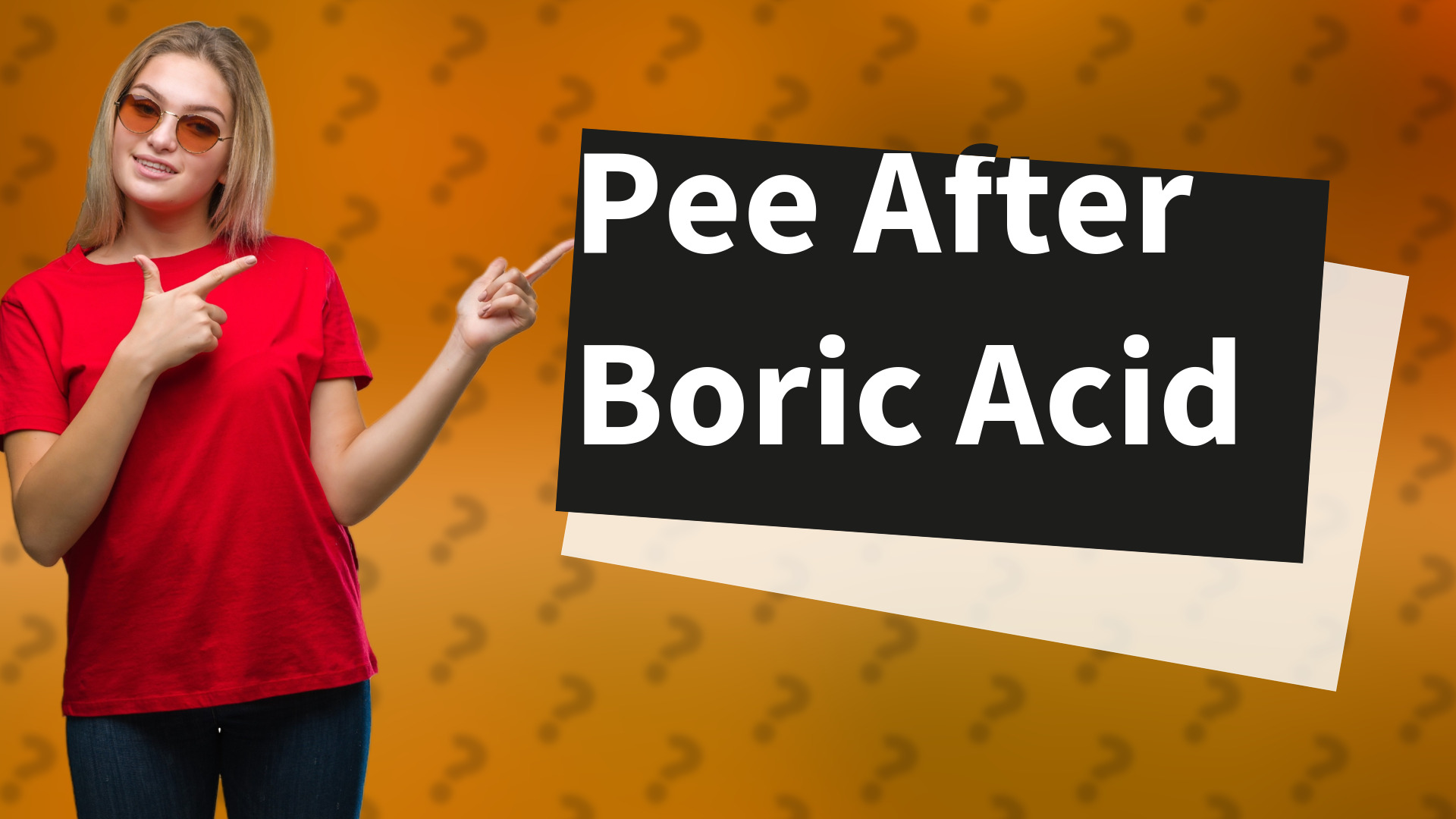 Pee After Boric Acid