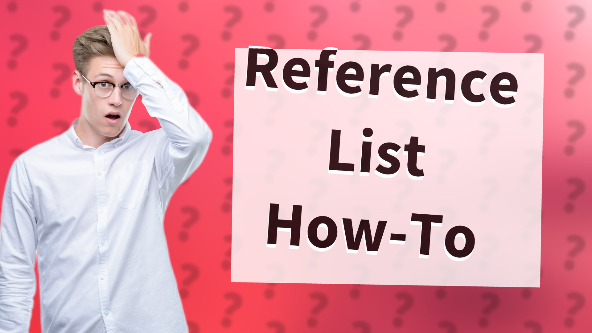 Reference List How-To