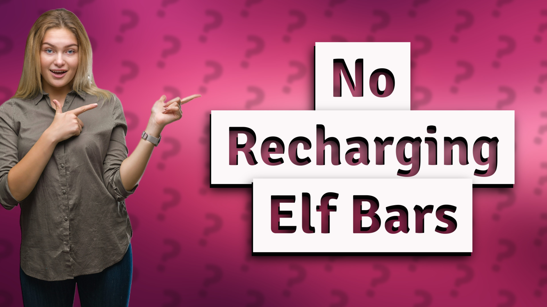 No Recharging Elf Bars