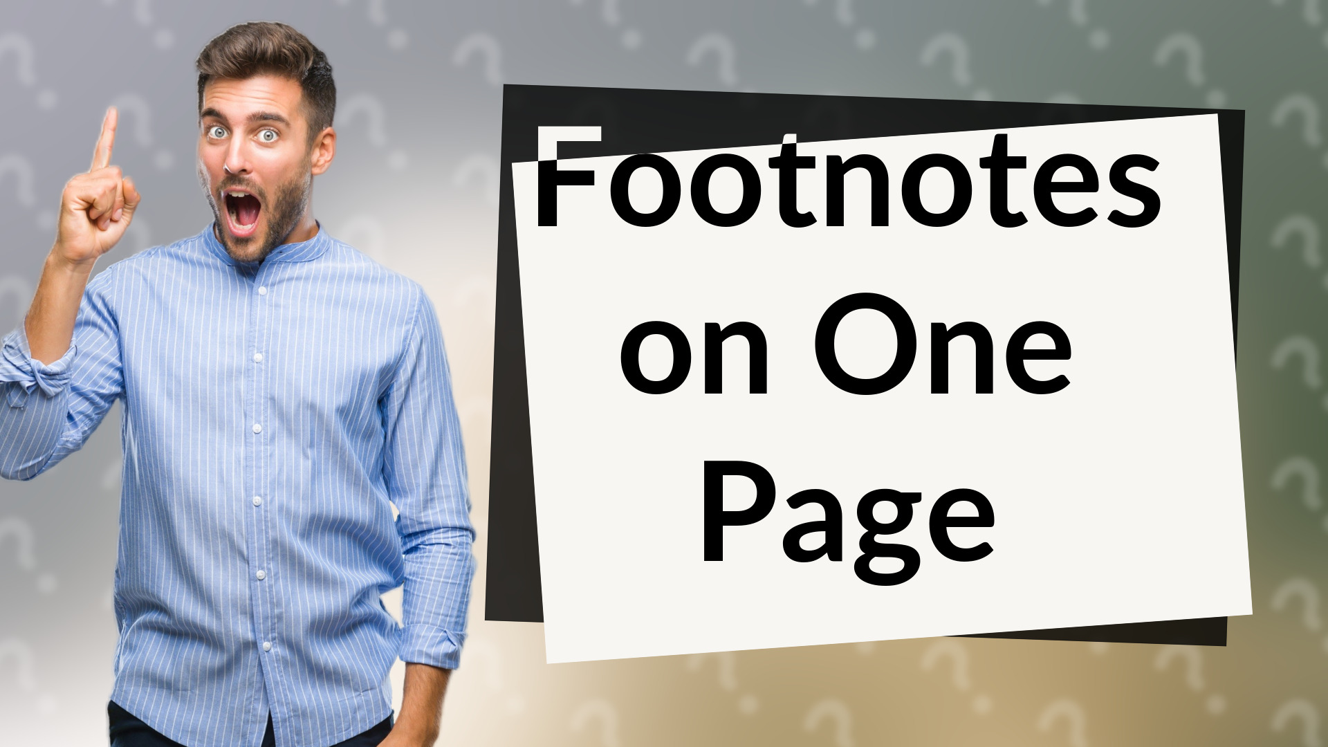 Footnotes on One Page