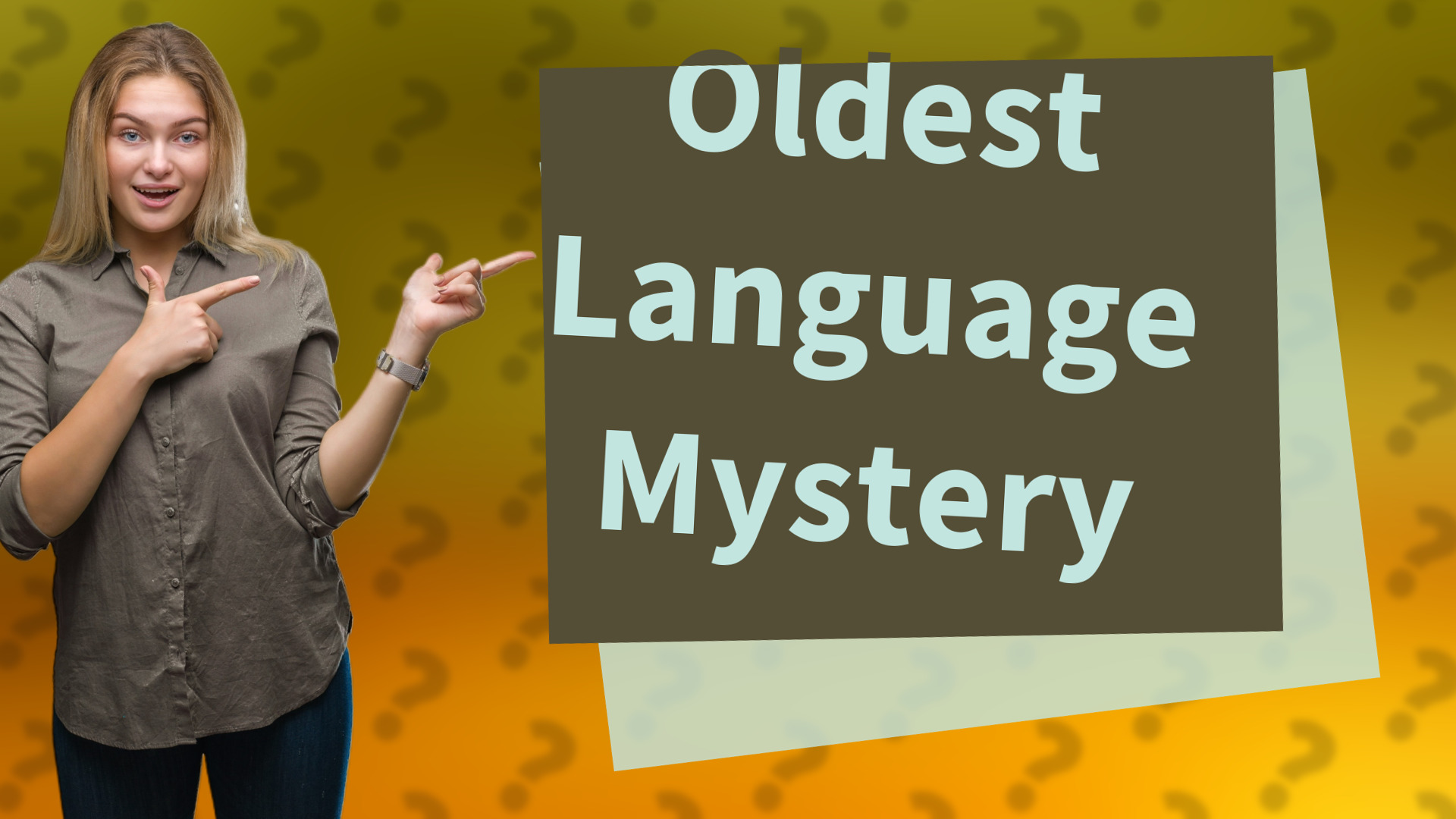 Oldest Language Mystery