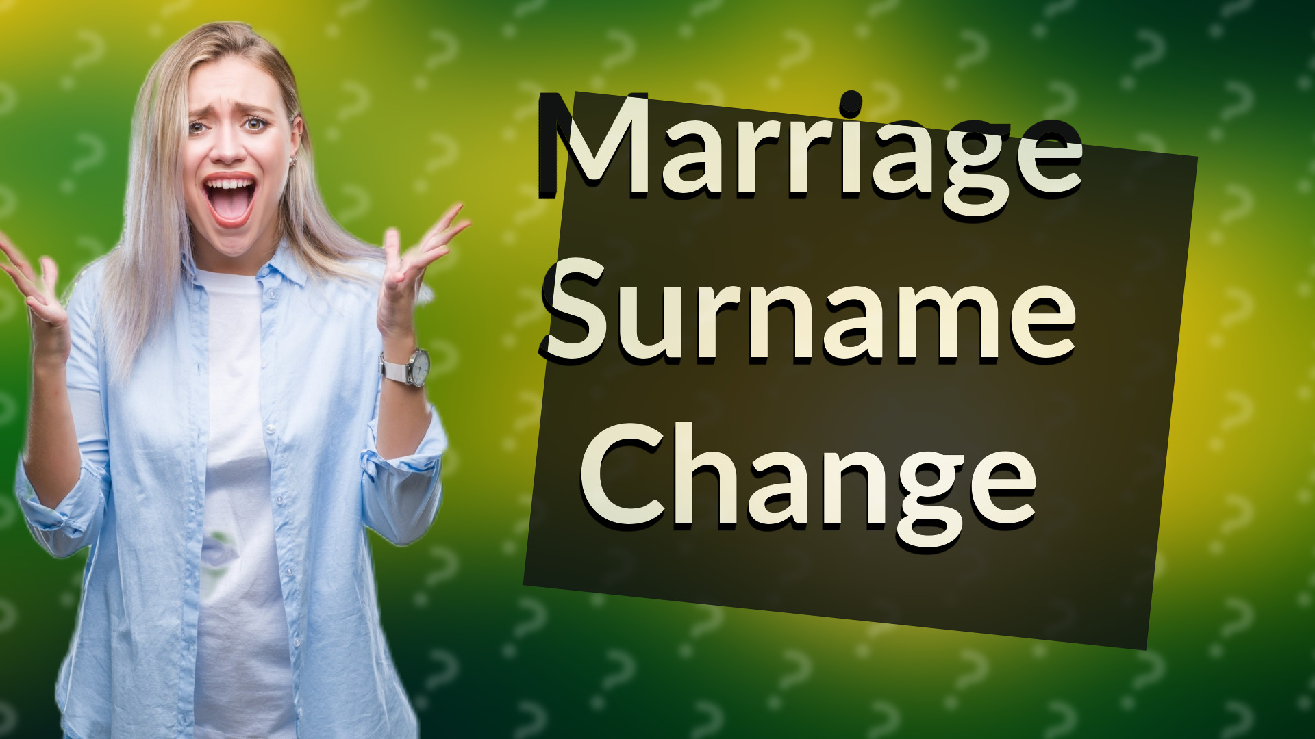 Marriage Surname Change