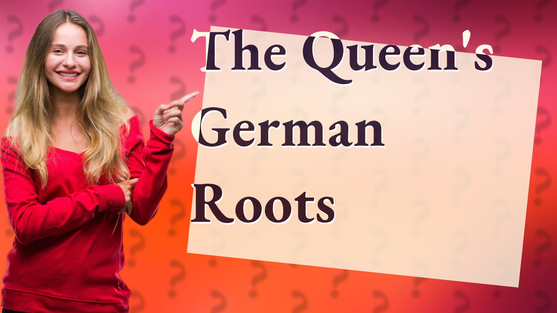 The Queen's German Roots