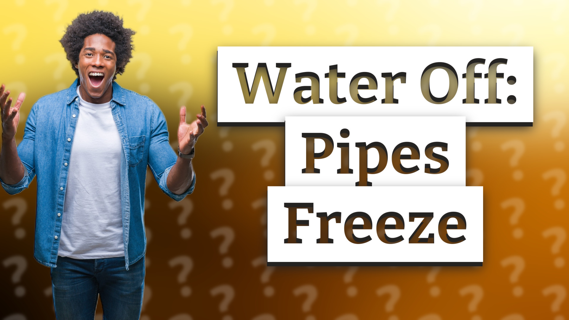 Water Off: Pipes Freeze