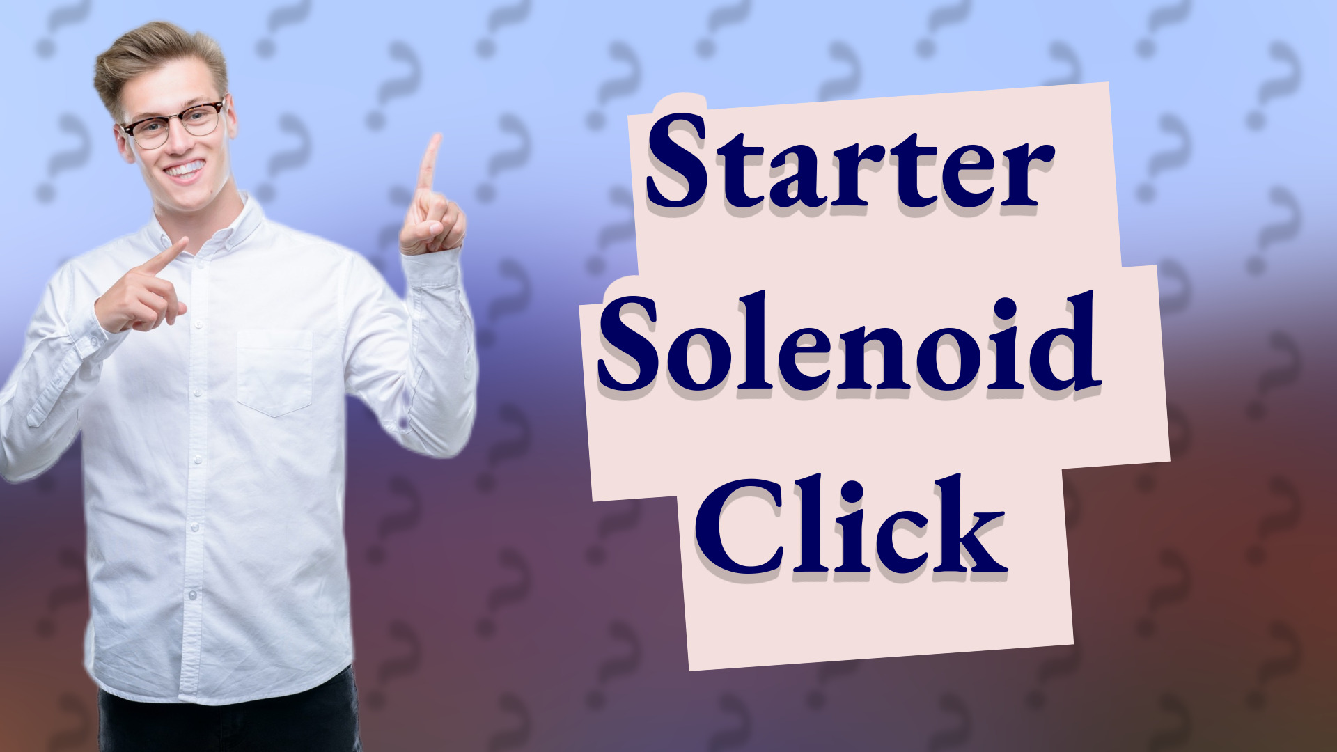 Starter Solenoid Click