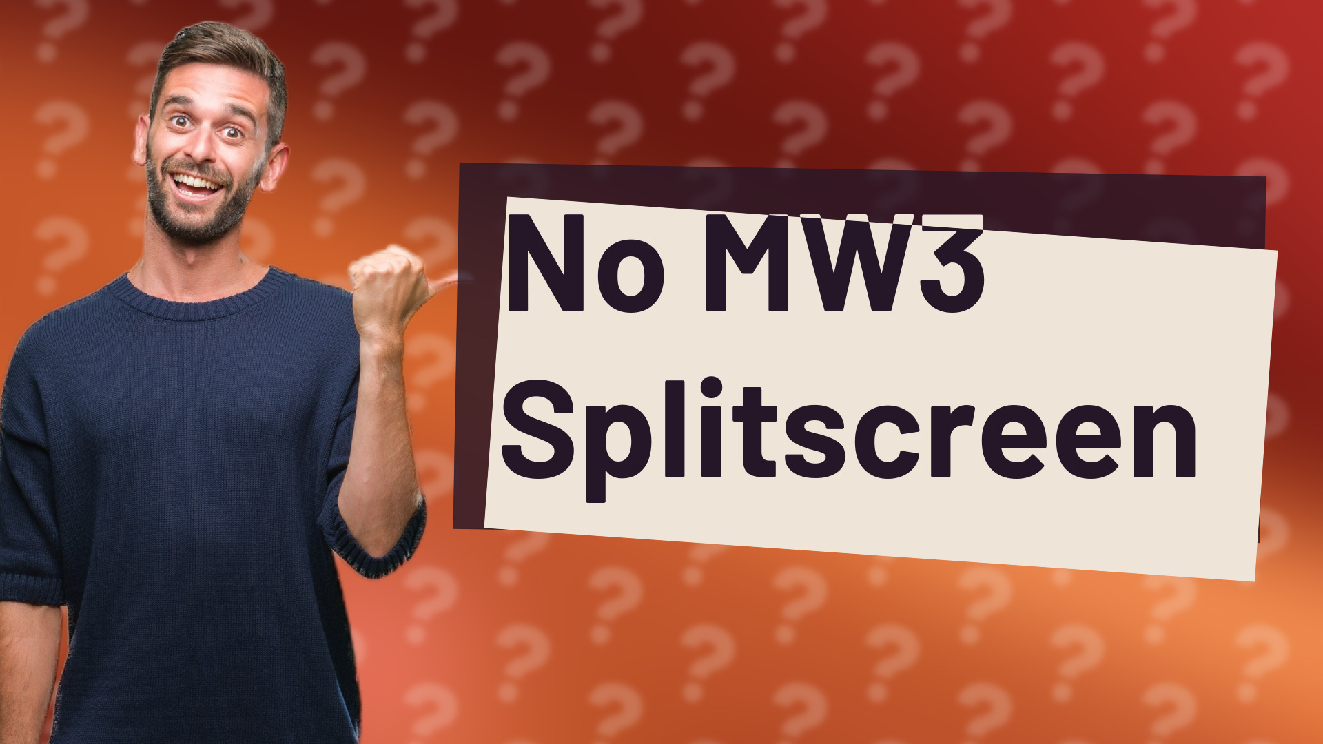 No MW3 Splitscreen