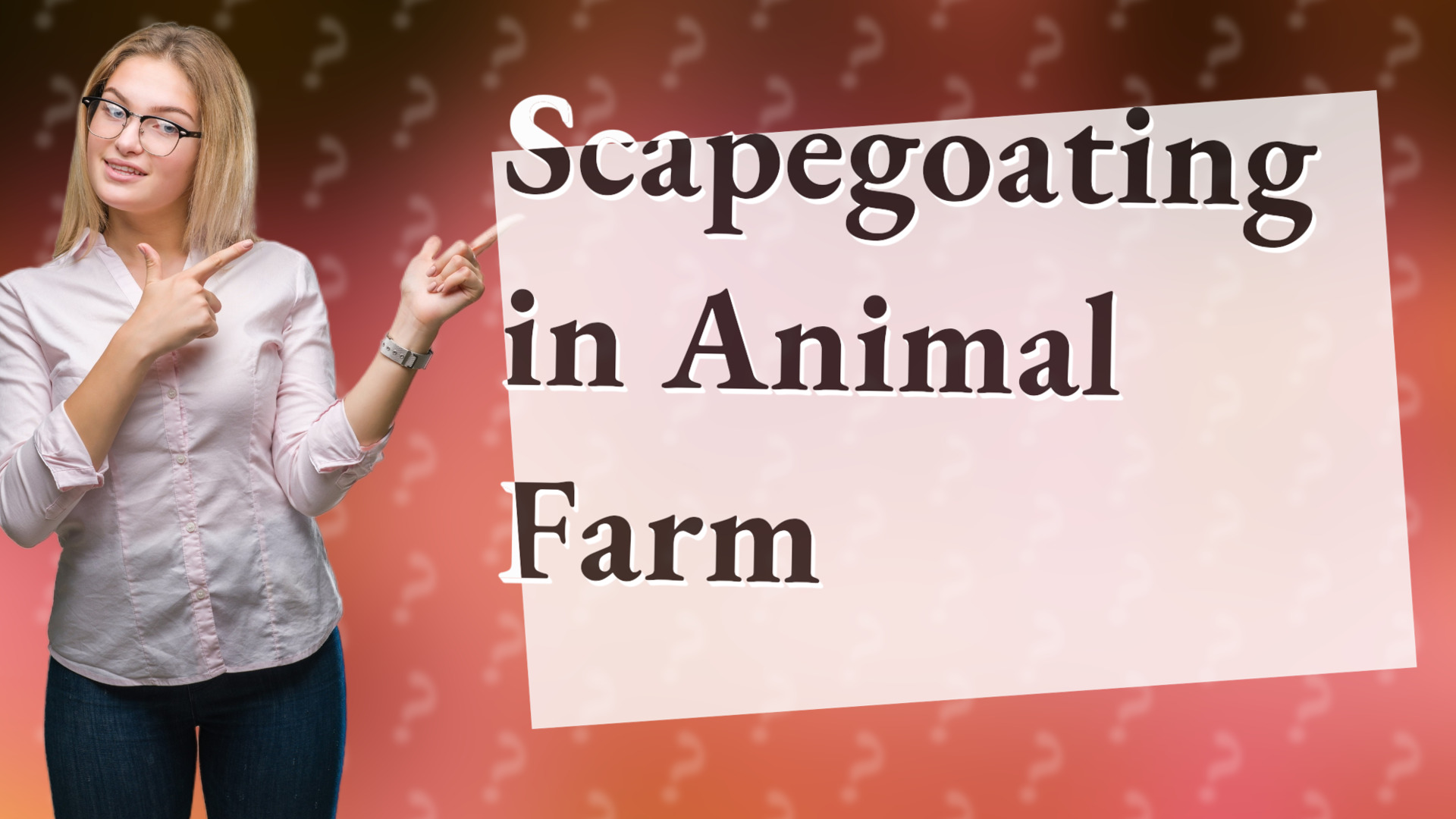 Scapegoating in Animal Farm