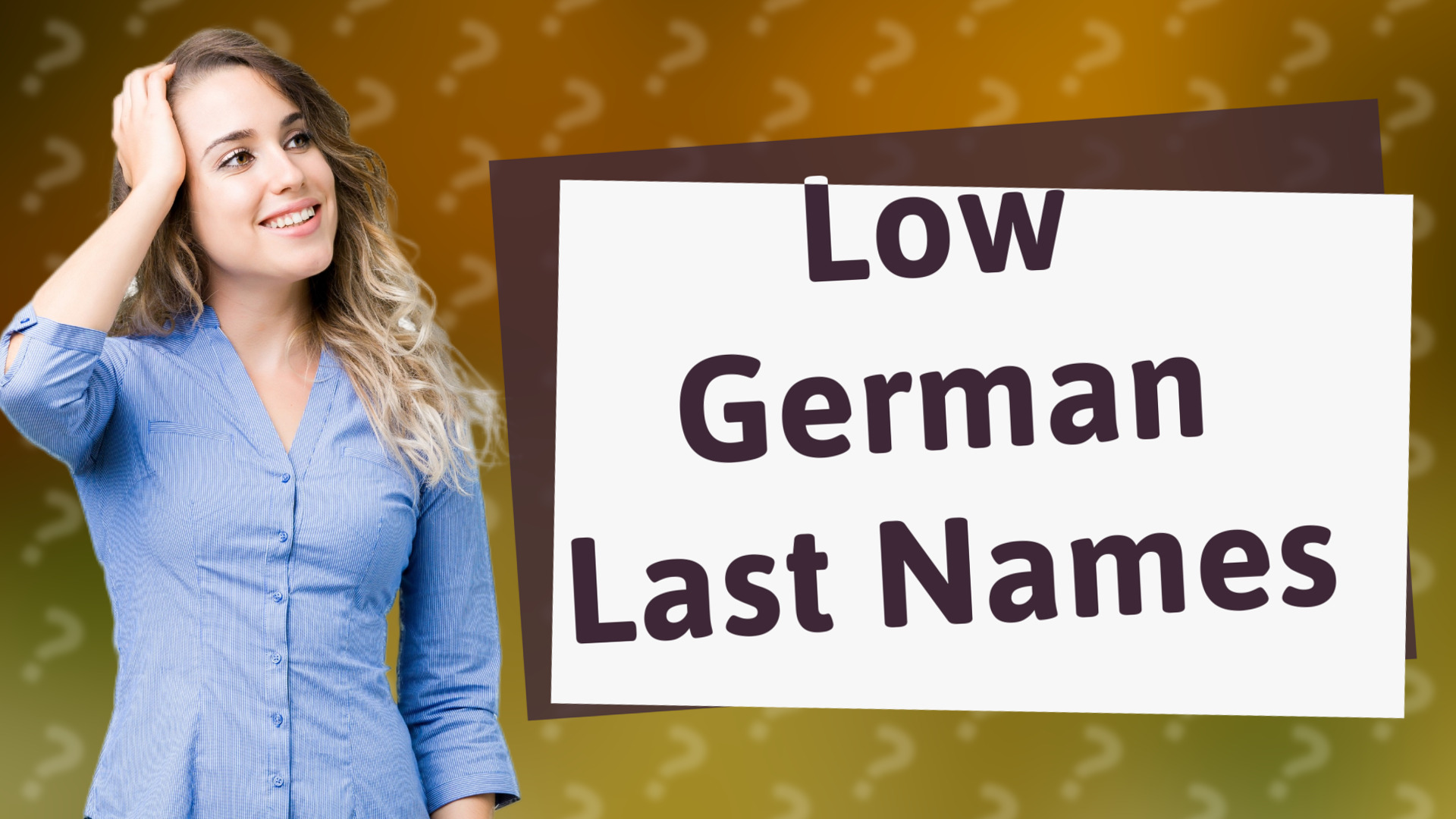 Low German Last Names