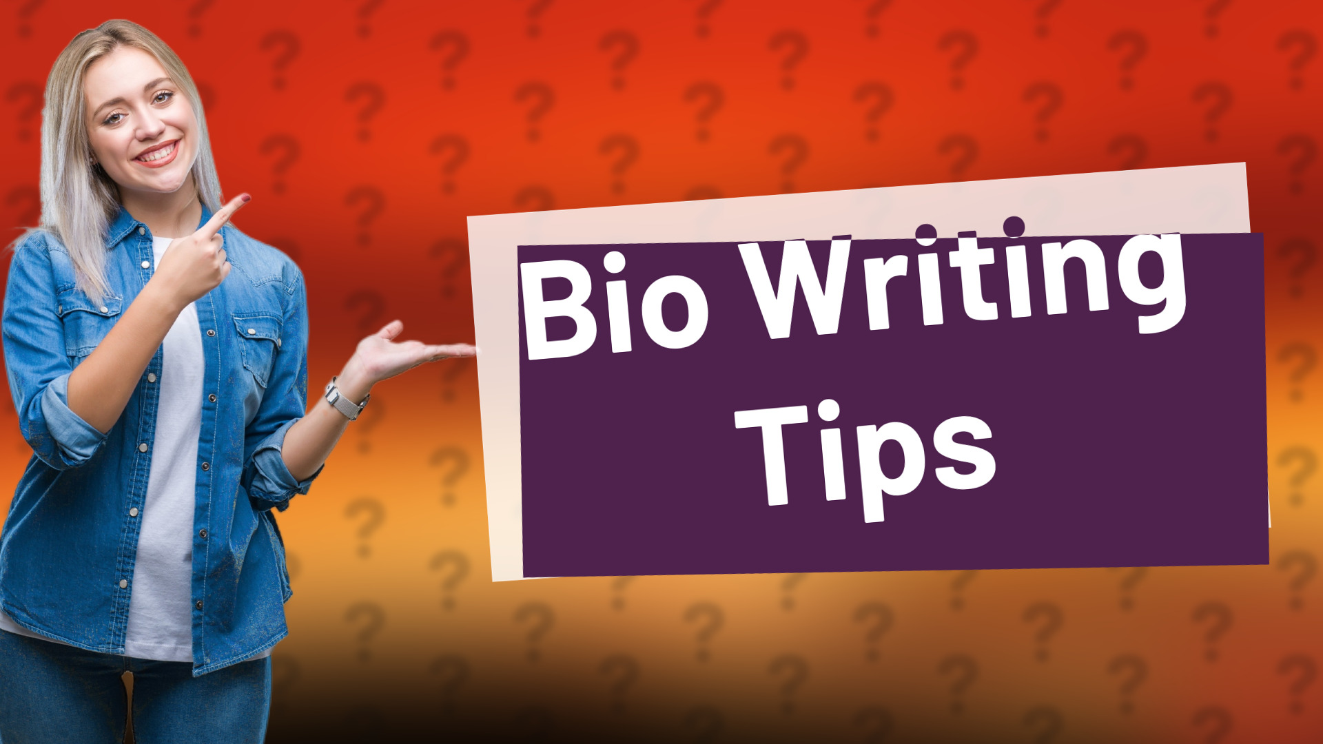 Bio Writing Tips
