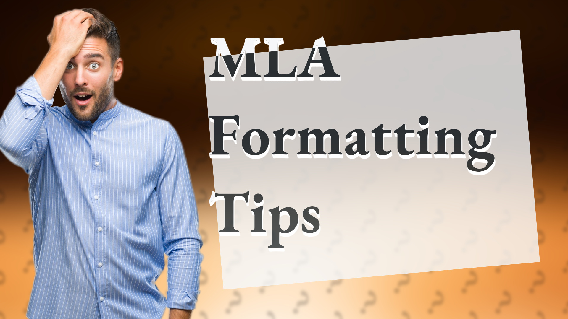 MLA Formatting Tips